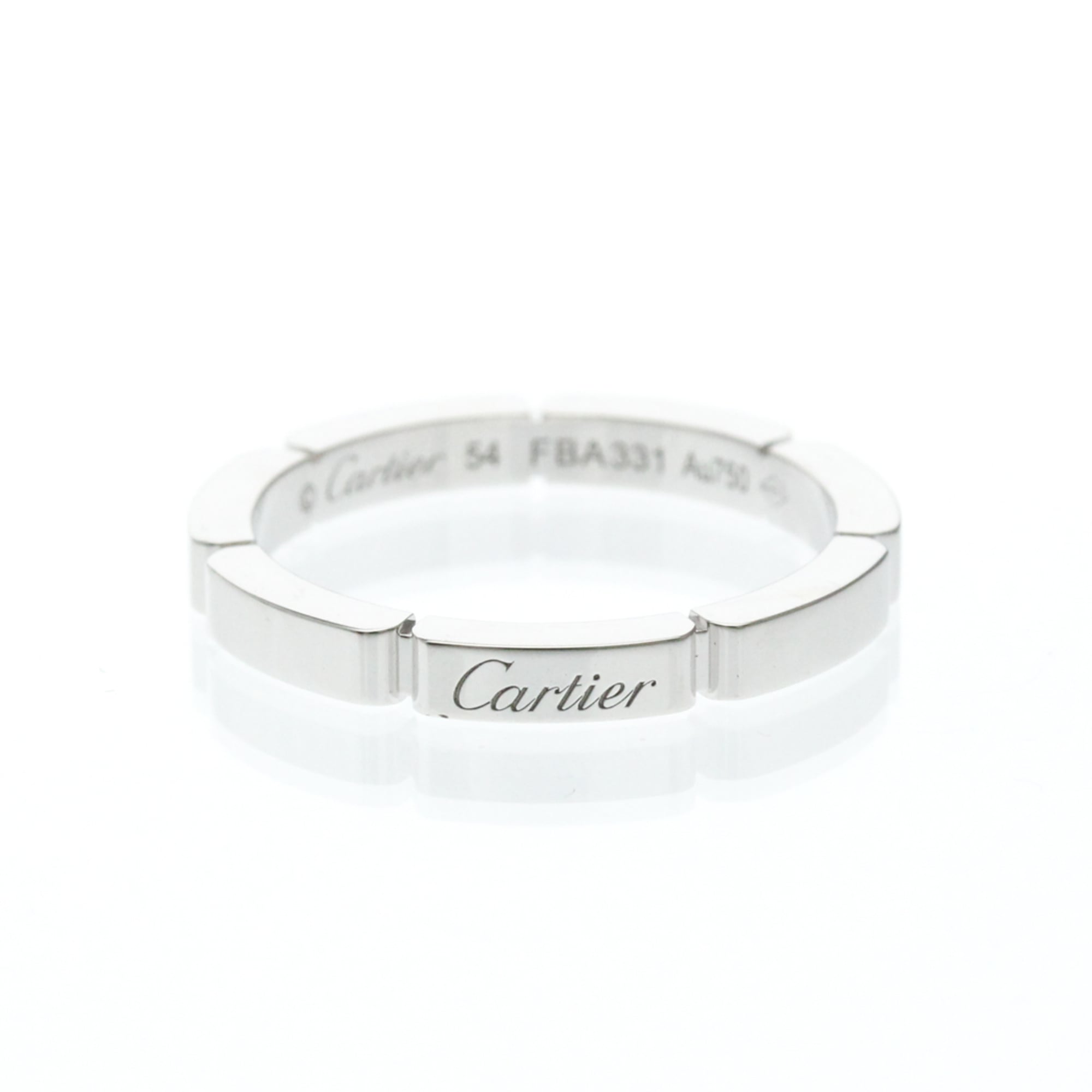 Hawaiian Jewelry - カルティエ(Cartier) マイヨン パンテール リング B4083554 K18ホワイトゴールド(K18WG) ファッション 無し バンドリング シルバー【中古】