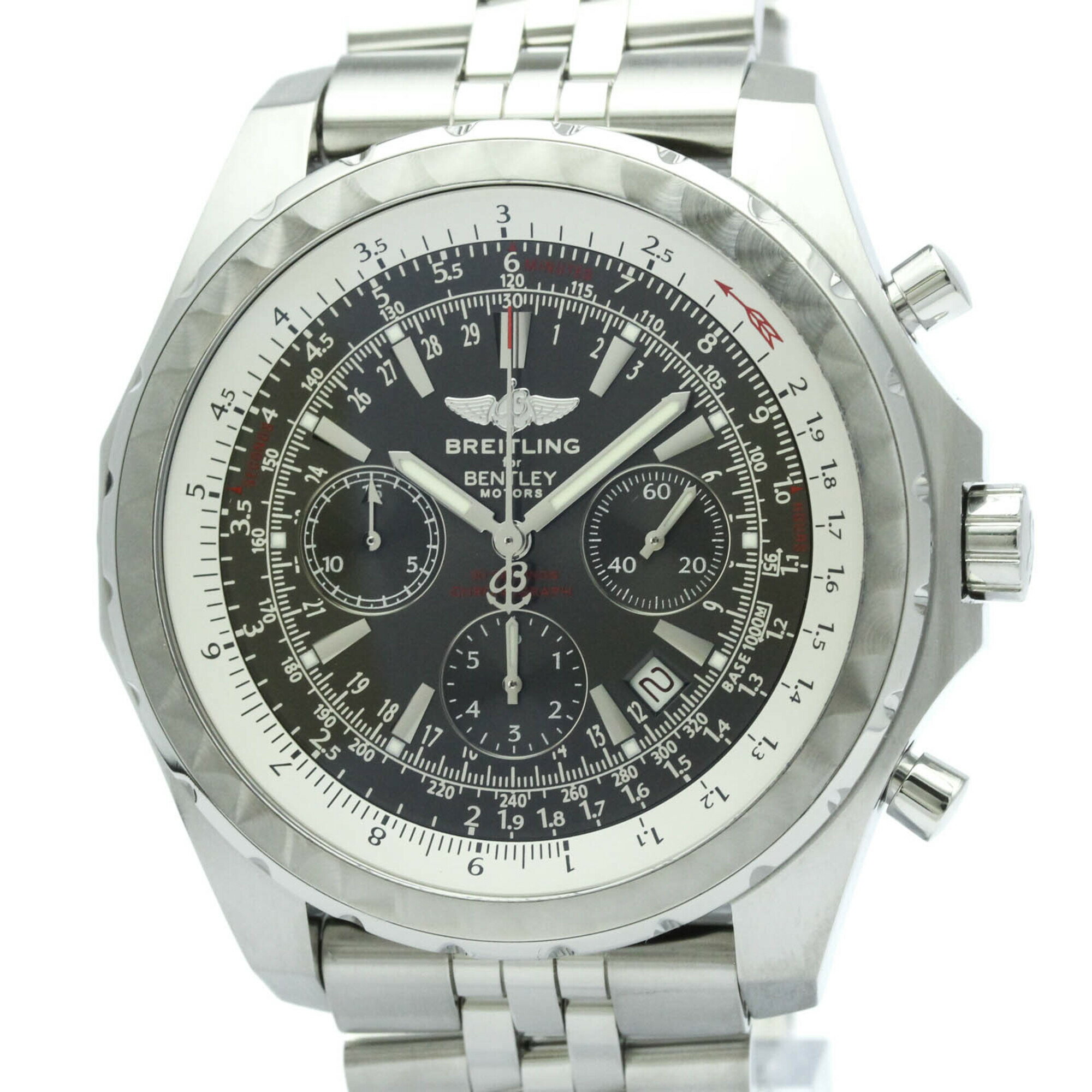 BENTLEY - ブライトリング (BREITLING) ベントレー モーターズ ステンレススチール 自動巻き メンズ 時計 A25363 (外装仕上げ済み)【中古】
