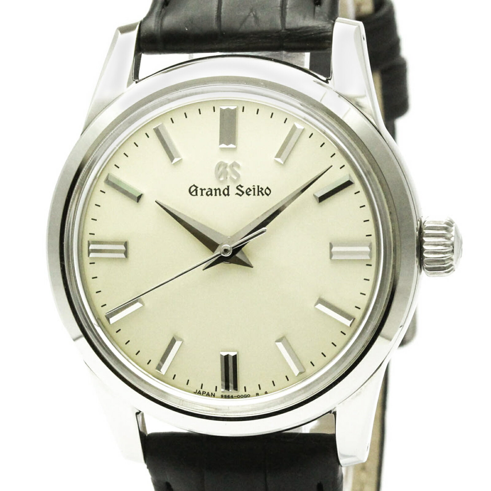 グランドセイコー (GRAND SEIKO) SBGW231 ステンレススチール レザー 手巻き メンズ 時計 9S64-00A0 (外装仕上げ済み)【中古】