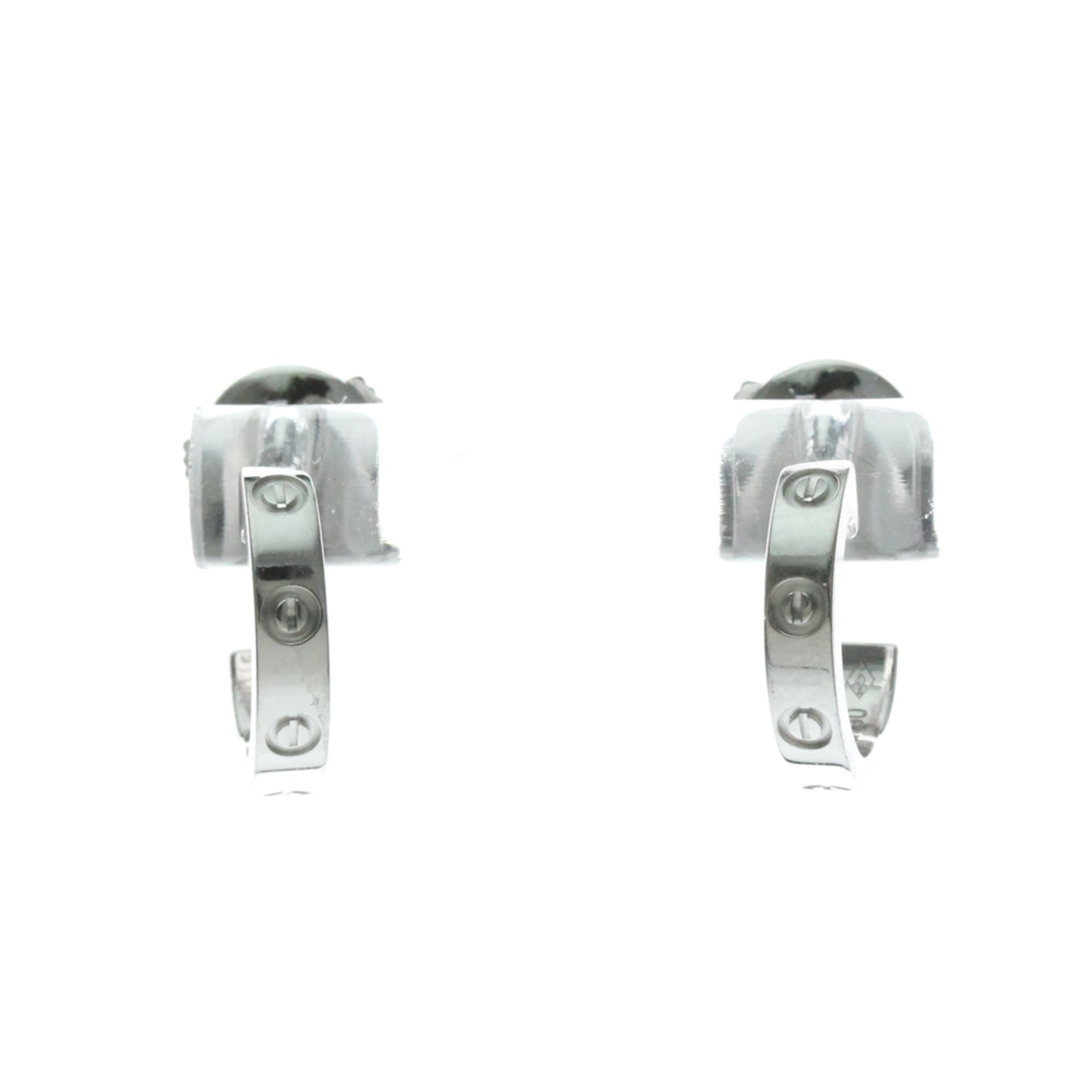 カルティエ(Cartier) ベビーラブ ピアス 無し K18ホワイトゴールド(K18WG) ハーフフープピアス シルバー【中古】