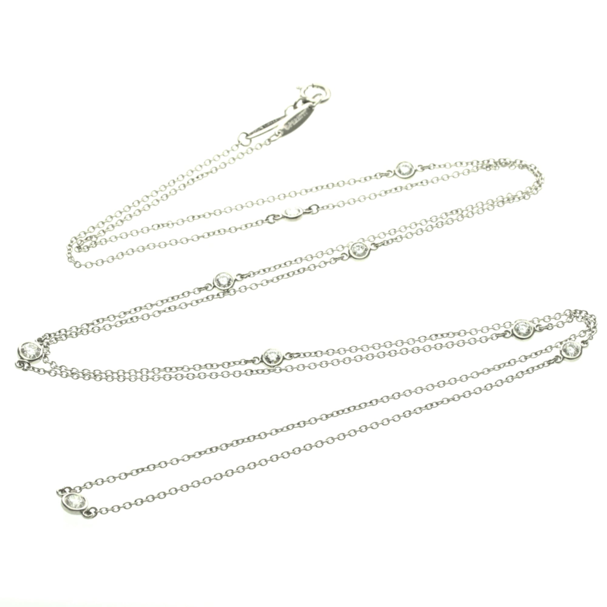 ティファニー(Tiffany) プラチナ ダイヤモンド レディース,メンズ ファッション ネックレス (シルバー) ダイヤモンド バイザヤード スプリンクル ネックレス【中古】 2