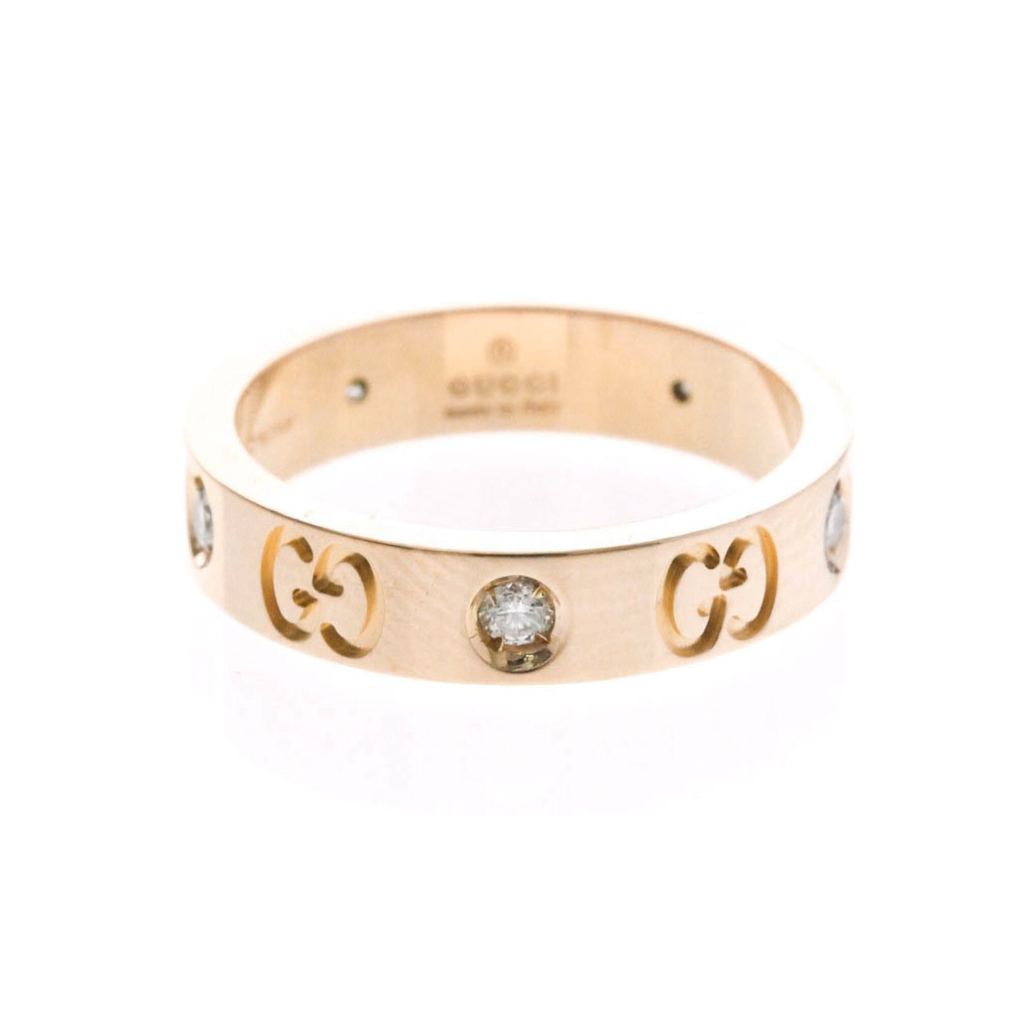 Rakuten - グッチ(Gucci) アイコン リング ダイヤモンド K18ピンクゴールド(K18PG) ファッション ダイヤモンド リング ピンクゴールド(PG)【中古】