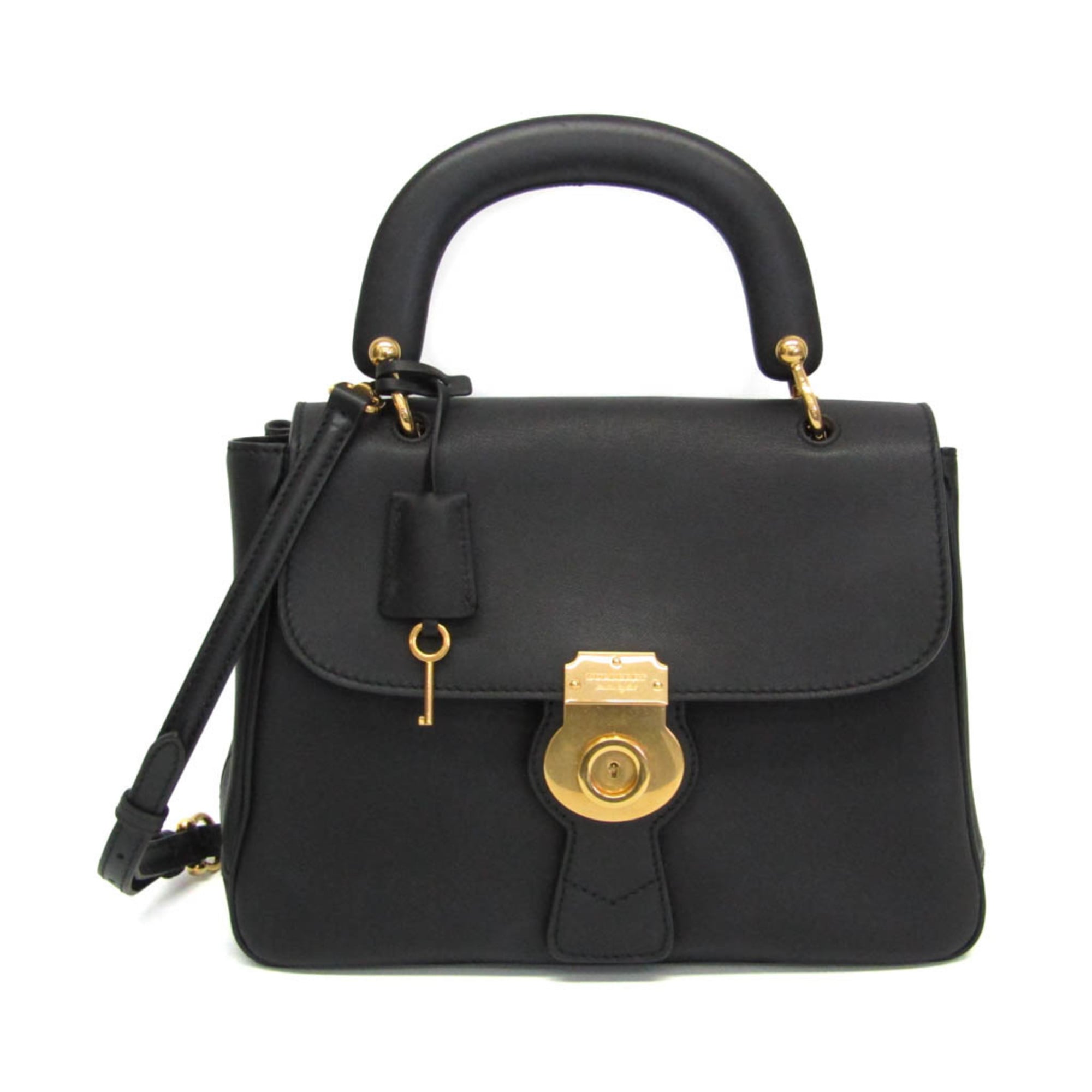 バーバリー(Burberry) 4054220 レディース レザー ハンドバッグ,ショルダーバッグ ブラック【中古】