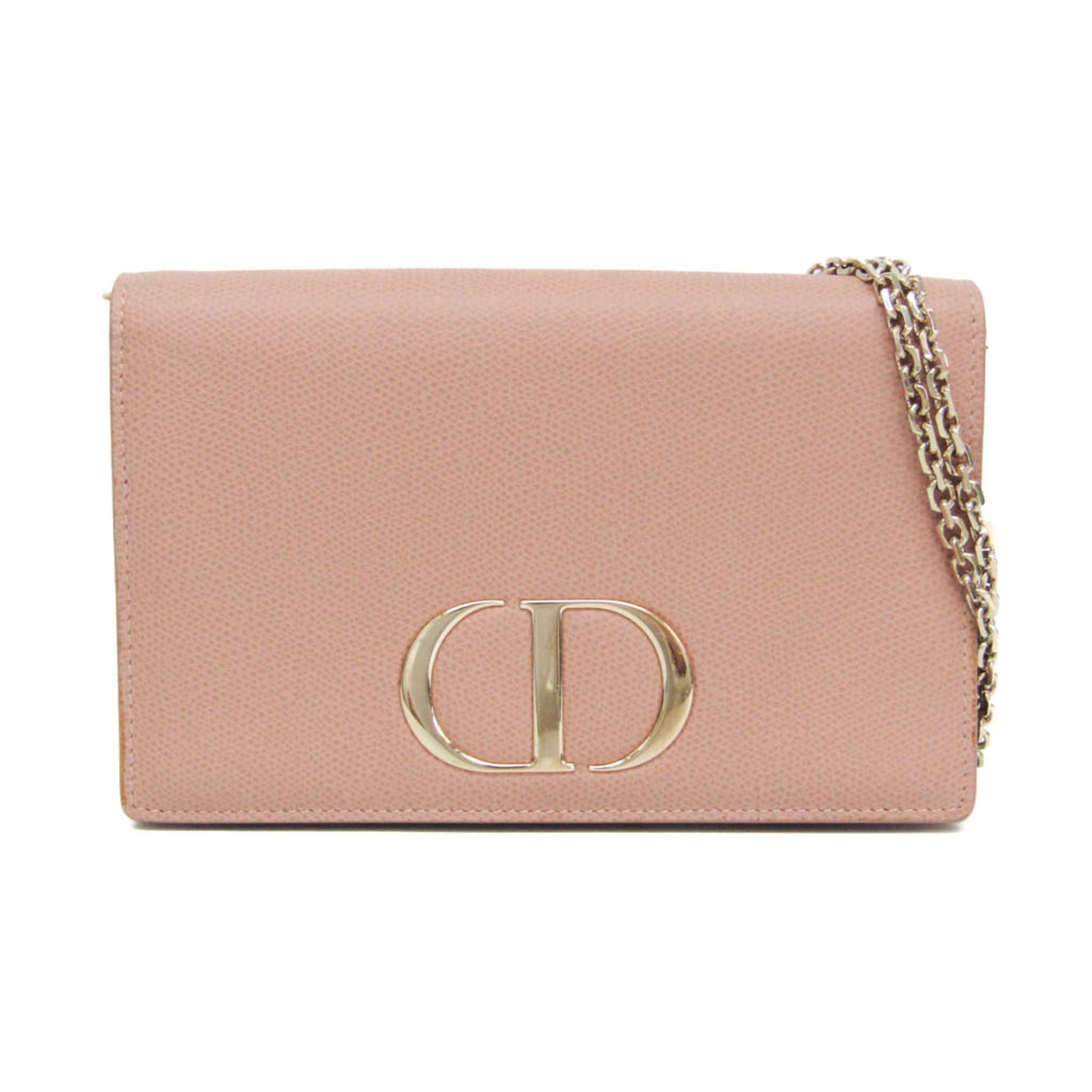 Rakuten - クリスチャン・ディオール(Christian Dior) 30モンテーニュ チェーンショルダーバッグ レディース レザー ショルダーバッグ ピンクベージュ【中古】
