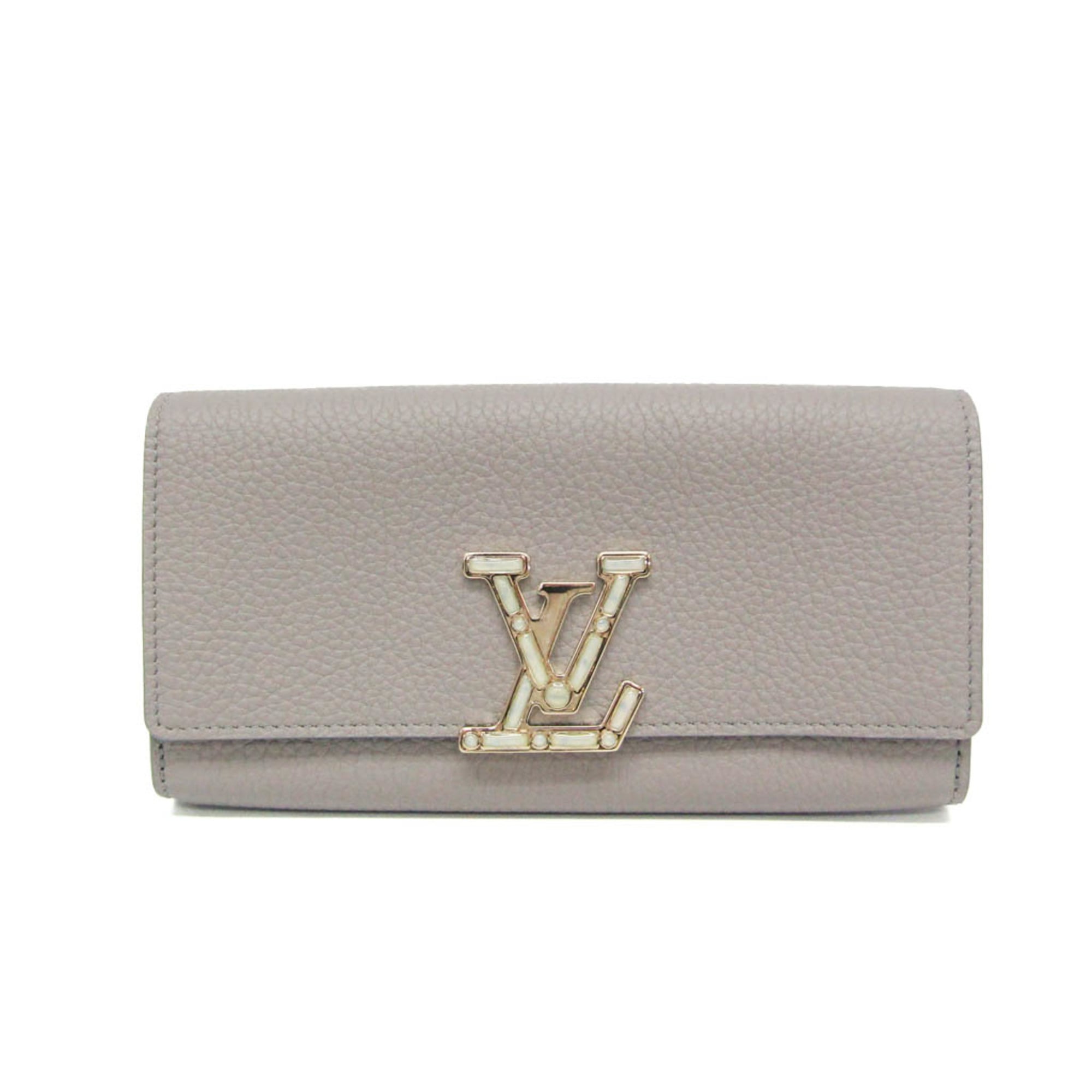 Rakuten - ルイ・ヴィトン(Louis Vuitton) トリヨン ポルトフォイユ・カプシーヌ M80928 レディース トリヨンレザー 長財布（二つ折り） グレージュ【中古】