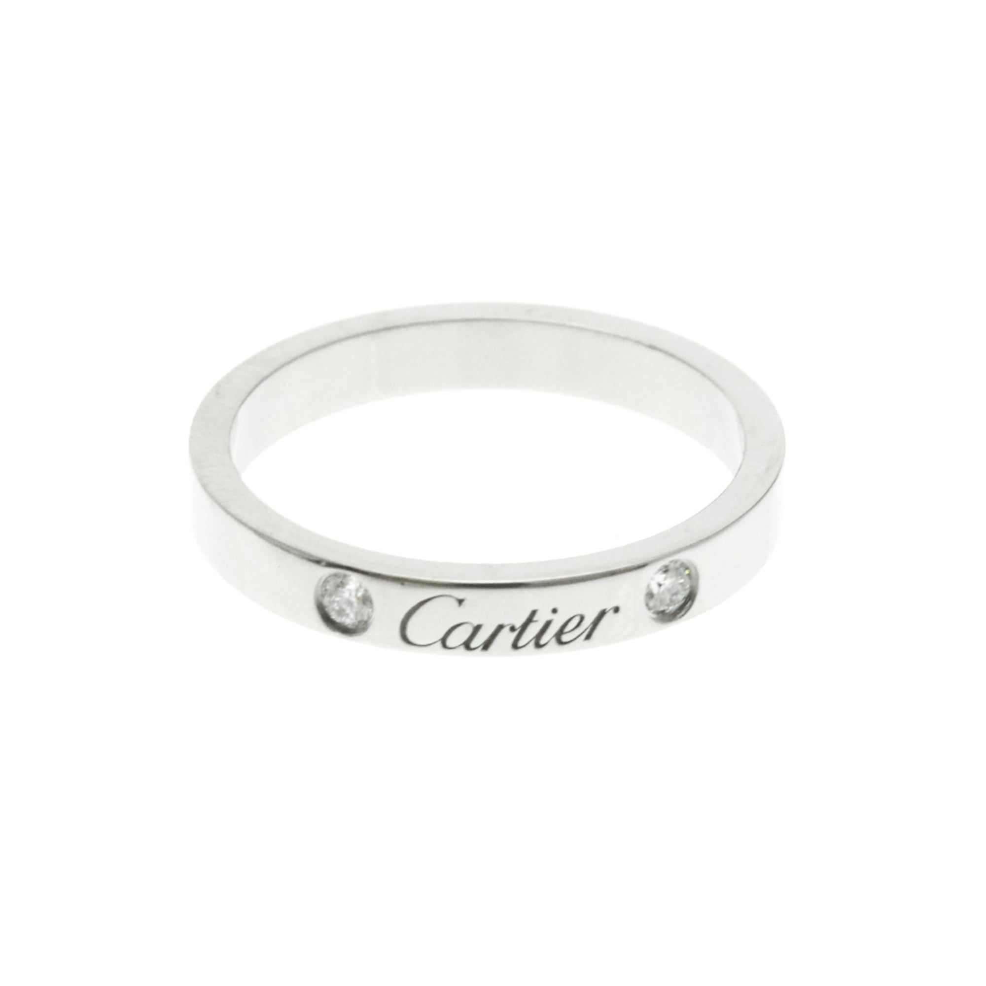 カルティエ(Cartier) C ドゥ カルティエ ダイヤモンド ウェディング リング プラチナ ファッション ダイヤモンド バンドリング シルバー【中古】