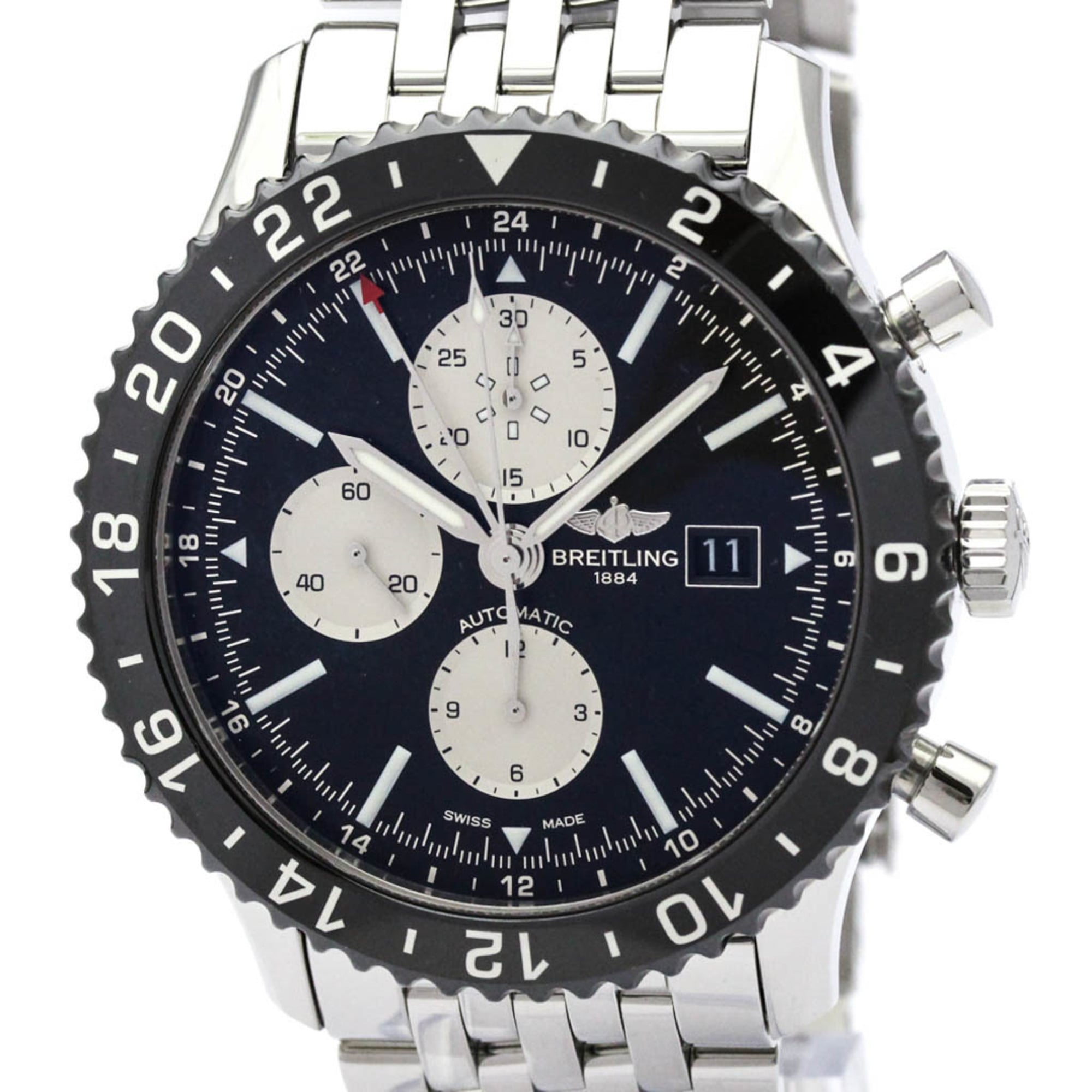 Rakuten - ブライトリング (BREITLING) クロノライナー クロノグラフ ステンレススチール 自動巻き メンズ 時計 Y24310 (外装仕上げ済み)【中古】