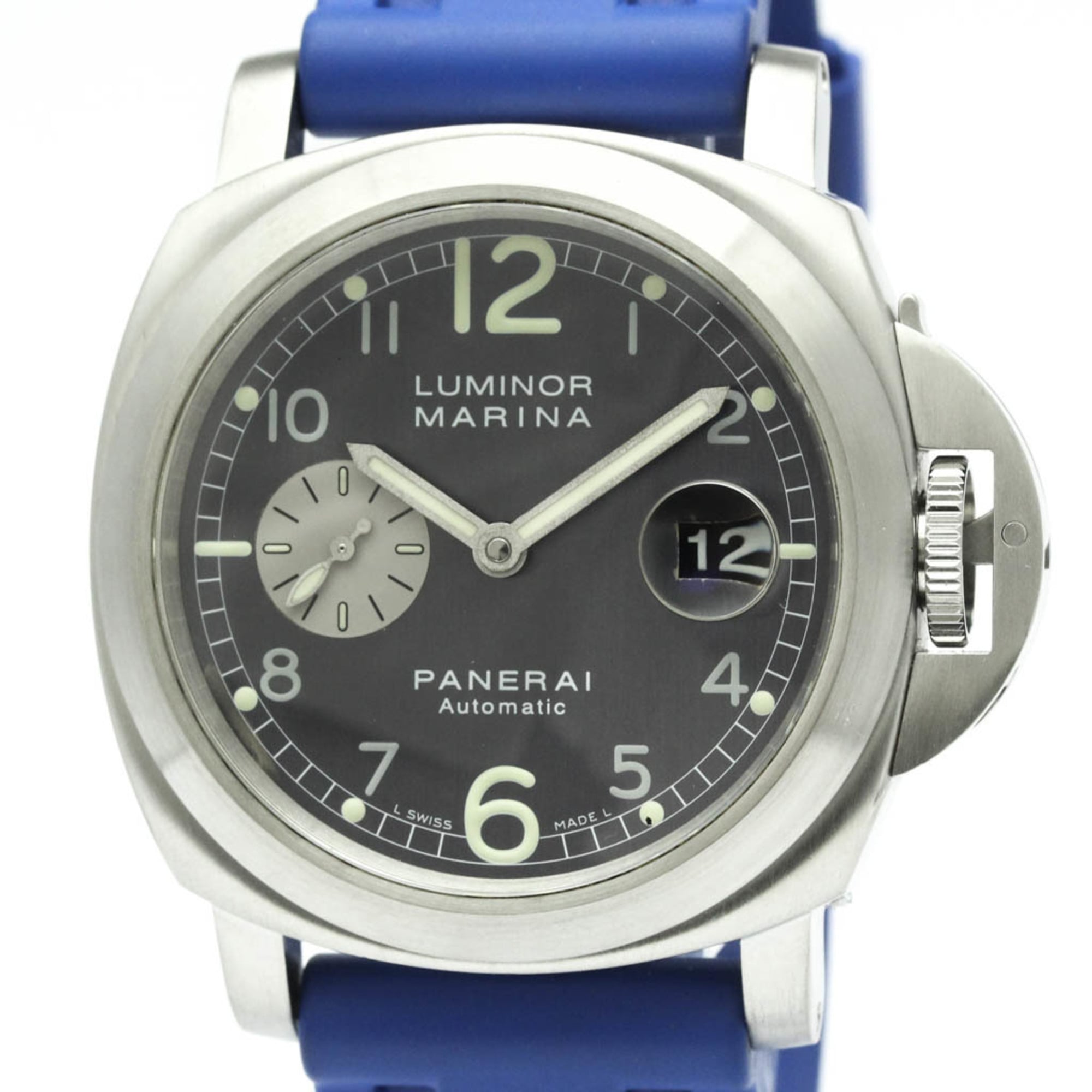 パネライ(PANERAI) ルミノール マリーナ ステンレススチール ラバー 自動巻き メンズ 時計 PAM00086 (外装仕上げ済み)【中古】