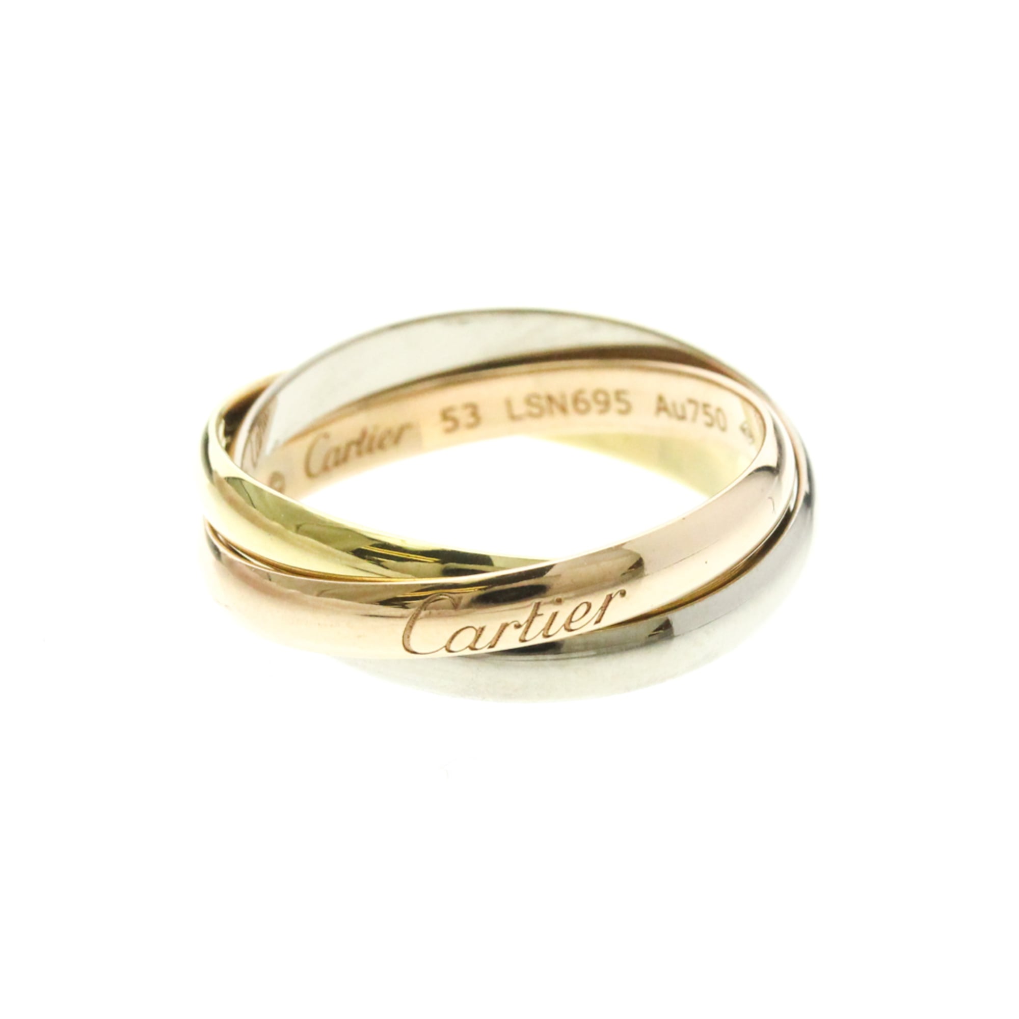Rakuten - カルティエ(Cartier) トリニティ K18イエローゴールド(K18YG),K18ピンクゴールド(K18PG),K18ホワイトゴールド(K18WG) ファッション 無し リング ゴールド【中古】