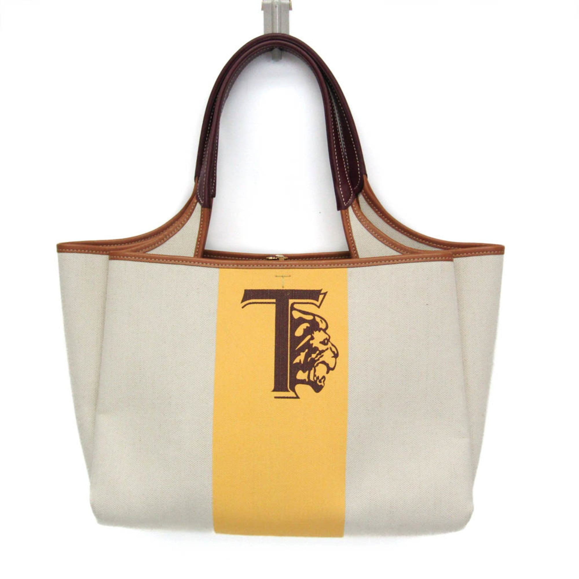 Rakuten - トッズ(Tod's) レディース キャンバス,レザー トートバッグ ライトベージュ,イエロー【中古】