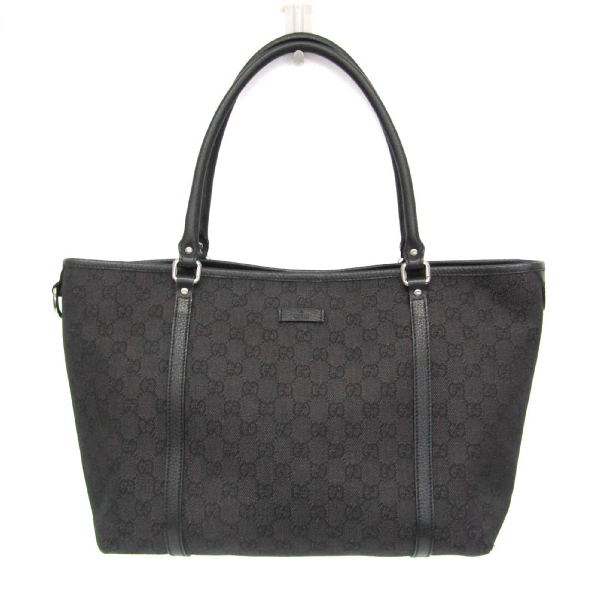 グッチ(Gucci) GGキャンバス 265695 レディース GGキャンバス,レザー ハンドバッグ,トートバッグ ブラック【中古】