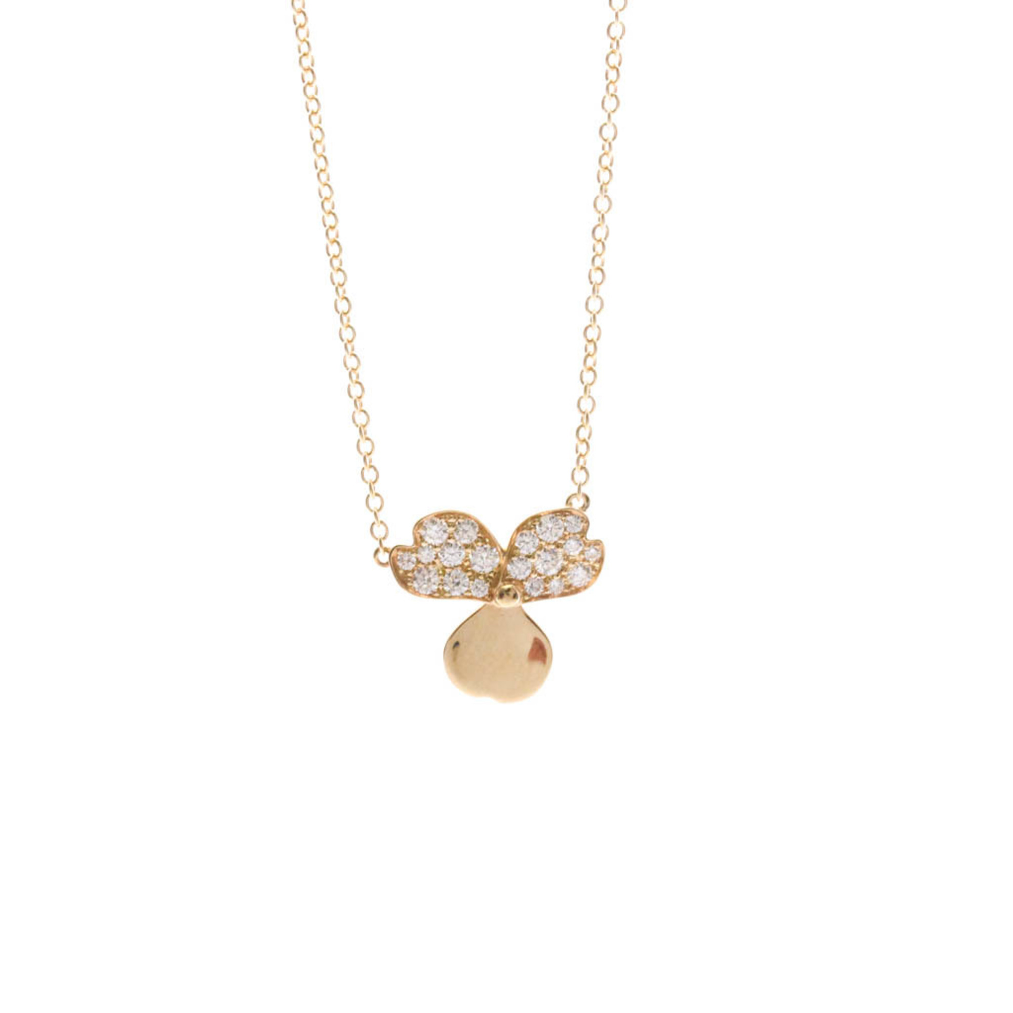 Rakuten - ティファニー(Tiffany) K18ピンクゴールド(K18PG) ダイヤモンド メンズ,レディース ファッション ネックレス (ピンクゴールド(PG)) ペーパーフラワー ダイヤモンド ネックレス【中古】