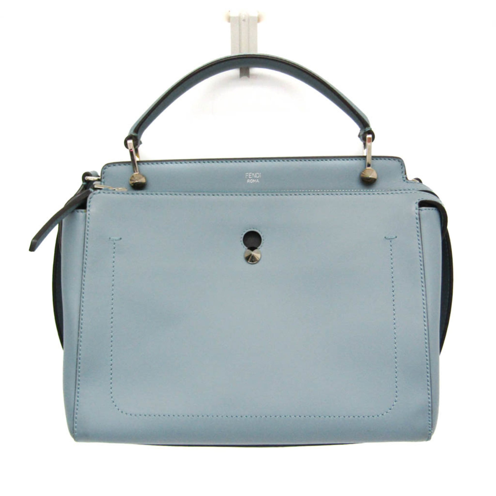 Rakuten - フェンディ(Fendi) ドットコム 8BN293 レディース レザー ハンドバッグ ライトブルー【中古】