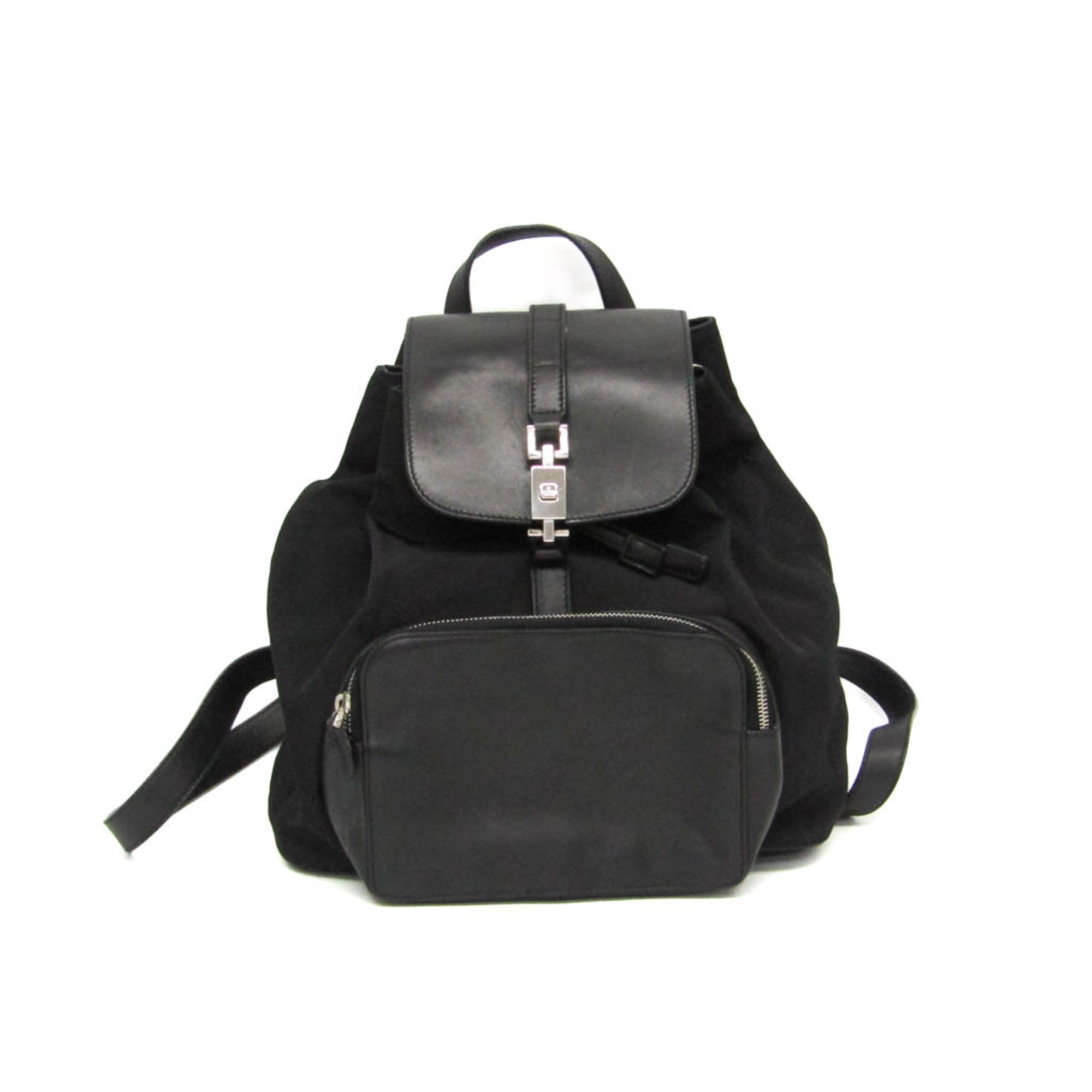 グッチ(Gucci) ジャッキー 003 0245 レディース レザー リュックサック ブラック 基本情報 [ブランド名]: グッチ(Gucci) [ライン名]: ジャッキー [モデル]: 003 0245 [製造国]: イタリア デザイン [タイプ]: リュックサック [素材]: レザー [カラー]: ブラック [開閉]: ジャッキー金具 [内ポケット]: ファスナーポケット 1 [外ポケット]: ファスナーポケット 1 [性別]: レディース サイズ [サイズ (高さx幅x奥行)]: 26cm x 25cm x 8cm / 10.23'' x 9.84'' x 3.14'' [ハンドルの長さ]: 22cm / 8.66'' [ストラップの長さ]: 62cm - 72cm / 24.4'' - 28.34'' 付属品 [付属品備考]: 付属品の詳細は画像をご確認ください 状態 [状態]: 非常に良い [ランク]: ランク A 【中古】使用感が少なく、多少のキズや汚れは見られるものの全体的にきれいな商品 [全体のキズ]: わずか [全体の汚れ]: わずか [全体の使用感]: わずか [ダメージの強さ]: ストラップ 曲がり 小 [商品状態備考]: 商品状態の詳細は画像をご確認ください 配送 [総重量]: 510g / 1.12lb. Custom Information [ダメージ]: レザー：スレ傷 【本物保証】 eLADYの商品は全品本物保証！ 安心してお買い物をお楽しみください。 商品ランクについて ランク N　 新品・未使用商品。基本的にブティック購入と同じ状態（付属品は商品説明欄に記載があるものがつきます。） ランク NS 未使用・展示品 ランク S 新品同様にきれいな商品 ランク SA 使用感がほとんどない、きれいな商品・新品仕上げ商品 ランク A 使用感が少なく、多少キズや汚れは見られるものの、全体的にきれいな商品 ランク AB やや使用感があり、キズや汚れが見られるが全体的に程度の良い商品 ランク B 使用感があり、ダメージや汚れが見られるが、通常の使用に支障のない商品 ランク BC 使用感が強くあり、ダメージや汚れが気になる商品 ランク C かなりの使用感があり、ダメージや汚れが目立つ商品 ランク D 著しく状態が悪い商品・不具合のあるジャンク品 商品ランクについて お客様のご都合による返品・交換の対応はできかねますので、あらかじめご了承願います。品質管理には万全を期しておりますが、 万が一お届け商品がご注文とまったく異なっていた場合には返品の対象となることもございます。商品到着後24時間以内に、 カスタマーサービスセンターまでEメール又はお電話でご連絡ください。24時間以上経過しますと、お受け致しかねる場合がございます。 ご了承ください。