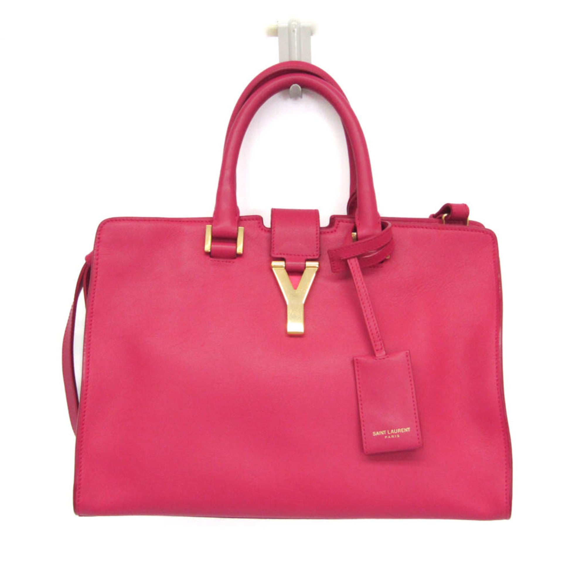 サン・ローラン(Saint Laurent) プチカバス 311210 レディース レザー ハンドバッグ,ショルダーバッグ ピンク【中古】