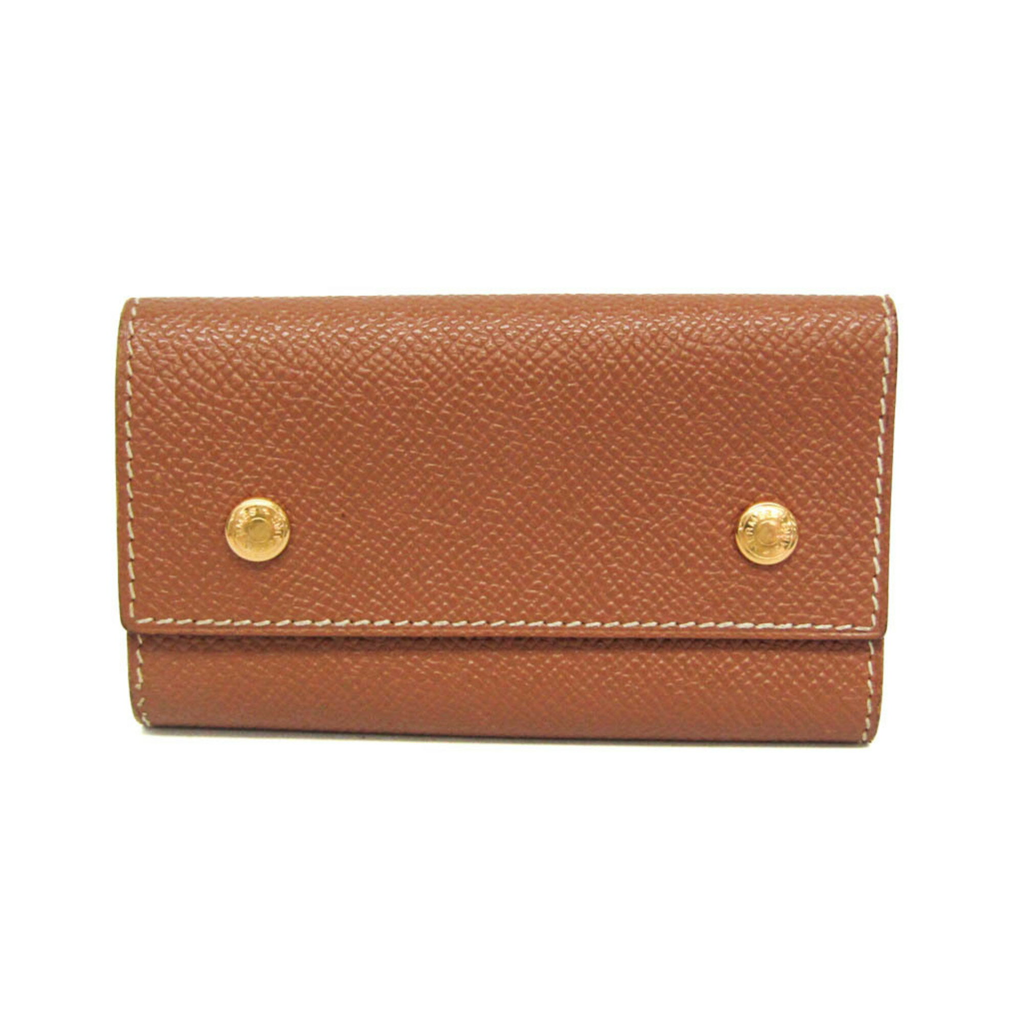 エルメス(Hermes) セリエ メンズ,レディース エプソン キーケース ライトブラウン【中古】
