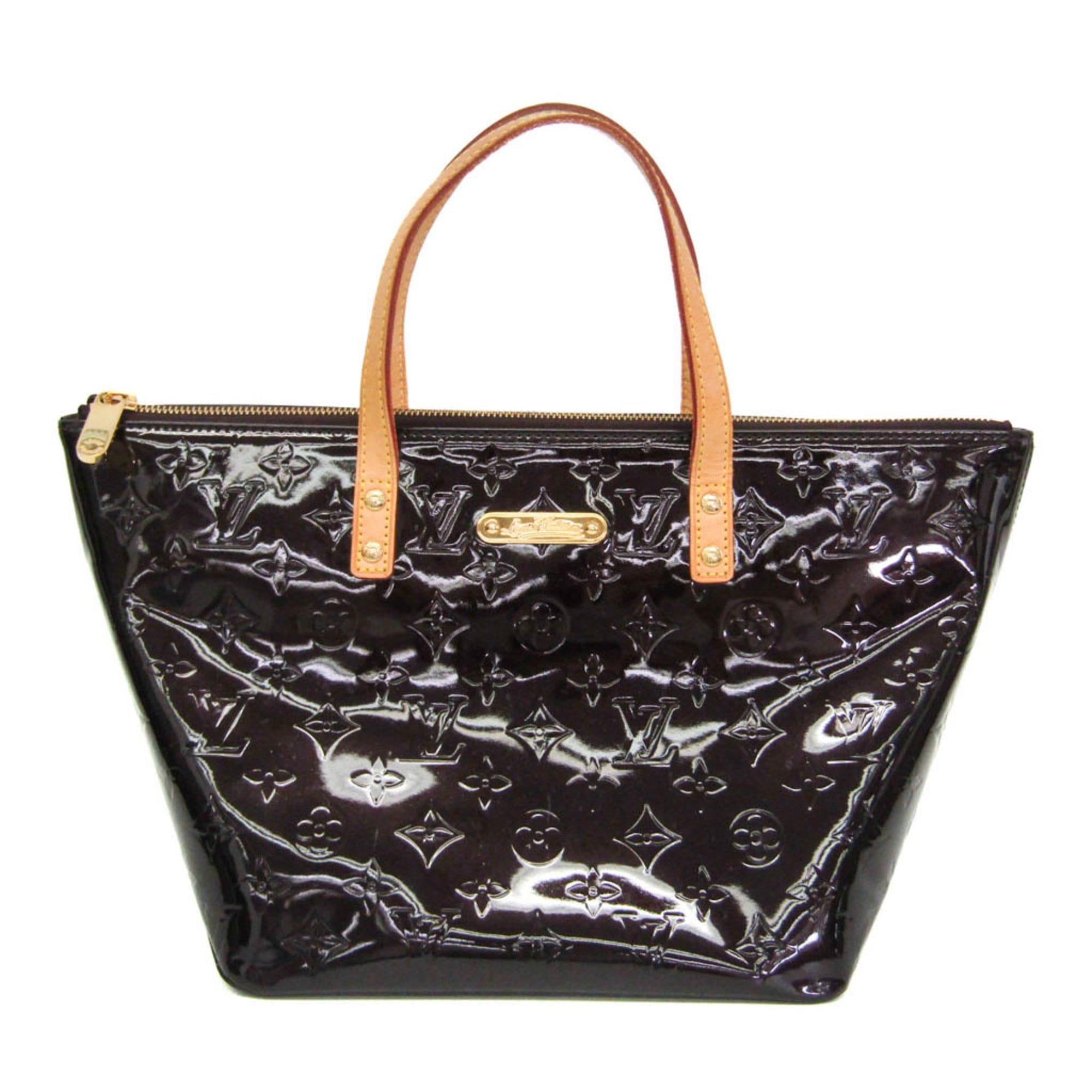 ルイ・ヴィトン(Louis Vuitton) モノグラムヴェルニ ベルヴューPM M93585 レディース ハンドバッグ アマラント 基本情報 [ブランド名]: ルイ・ヴィトン(Louis Vuitton) [ライン名]: モノグラムヴェルニ [モデル]: ベルヴューPM M93585 [製造国]: フランス [商品説明]: 開閉部の幅：38cm デザイン [タイプ]: ハンドバッグ [素材]: モノグラムヴェルニ [カラー]: アマラント [金具の色]: シャンパンゴールド [開閉]: ジッパー・ファスナー [内ポケット]: オープンポケット 2 [性別]: レディース サイズ [サイズ (高さx幅x奥行)]: 22cm x 22cm x 18cm / 8.66'' x 8.66'' x 7.08'' [ハンドルの長さ]: 33cm / 12.99'' [ハンドルの高さ]: 11.00cm / 4.33'' 個別商品情報 [シリアルナンバー]: VI2018 付属品 [付属品備考]: 付属品の詳細は画像をご確認ください 状態 [状態]: 非常に良い [ランク]: ランク A 【中古】使用感が少なく、多少のキズや汚れは見られるものの全体的にきれいな商品 [全体のキズ]: わずか [全体の汚れ]: わずか [全体の使用感]: わずか [ダメージの強さ]: 外側全体 擦りキズ わずか, ハンドル 曲がり わずか, 内側 汚れ わずか [商品状態備考]: 商品状態の詳細は画像をご確認ください 配送 [総重量]: 520g / 1.14lb. 【本物保証】 eLADYの商品は全品本物保証！ 安心してお買い物をお楽しみください。 商品ランクについて ランク N　 新品・未使用商品。基本的にブティック購入と同じ状態（付属品は商品説明欄に記載があるものがつきます。） ランク NS 未使用・展示品 ランク S 新品同様にきれいな商品 ランク SA 使用感がほとんどない、きれいな商品・新品仕上げ商品 ランク A 使用感が少なく、多少キズや汚れは見られるものの、全体的にきれいな商品 ランク AB やや使用感があり、キズや汚れが見られるが全体的に程度の良い商品 ランク B 使用感があり、ダメージや汚れが見られるが、通常の使用に支障のない商品 ランク BC 使用感が強くあり、ダメージや汚れが気になる商品 ランク C かなりの使用感があり、ダメージや汚れが目立つ商品 ランク D 著しく状態が悪い商品・不具合のあるジャンク品 商品ランクについて お客様のご都合による返品・交換の対応はできかねますので、あらかじめご了承願います。品質管理には万全を期しておりますが、 万が一お届け商品がご注文とまったく異なっていた場合には返品の対象となることもございます。商品到着後24時間以内に、 カスタマーサービスセンターまでEメール又はお電話でご連絡ください。24時間以上経過しますと、お受け致しかねる場合がございます。 ご了承ください。