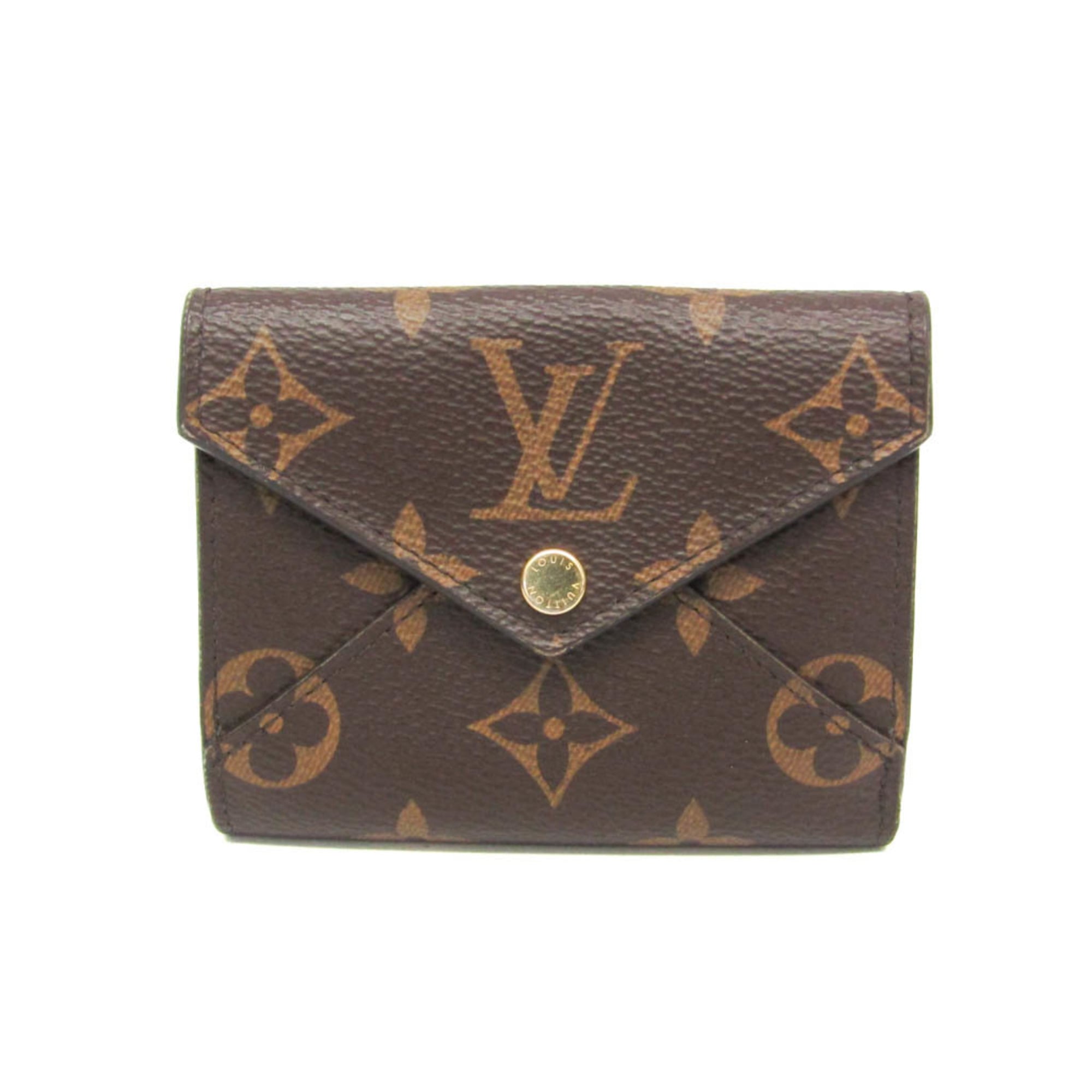 Rakuten - ルイ・ヴィトン(Louis Vuitton) モノグラム ポルトフォイユ セレスト M81666 レディース モノグラム 財布（三つ折り） ブラウン,メタリックダークグリーン【中古】