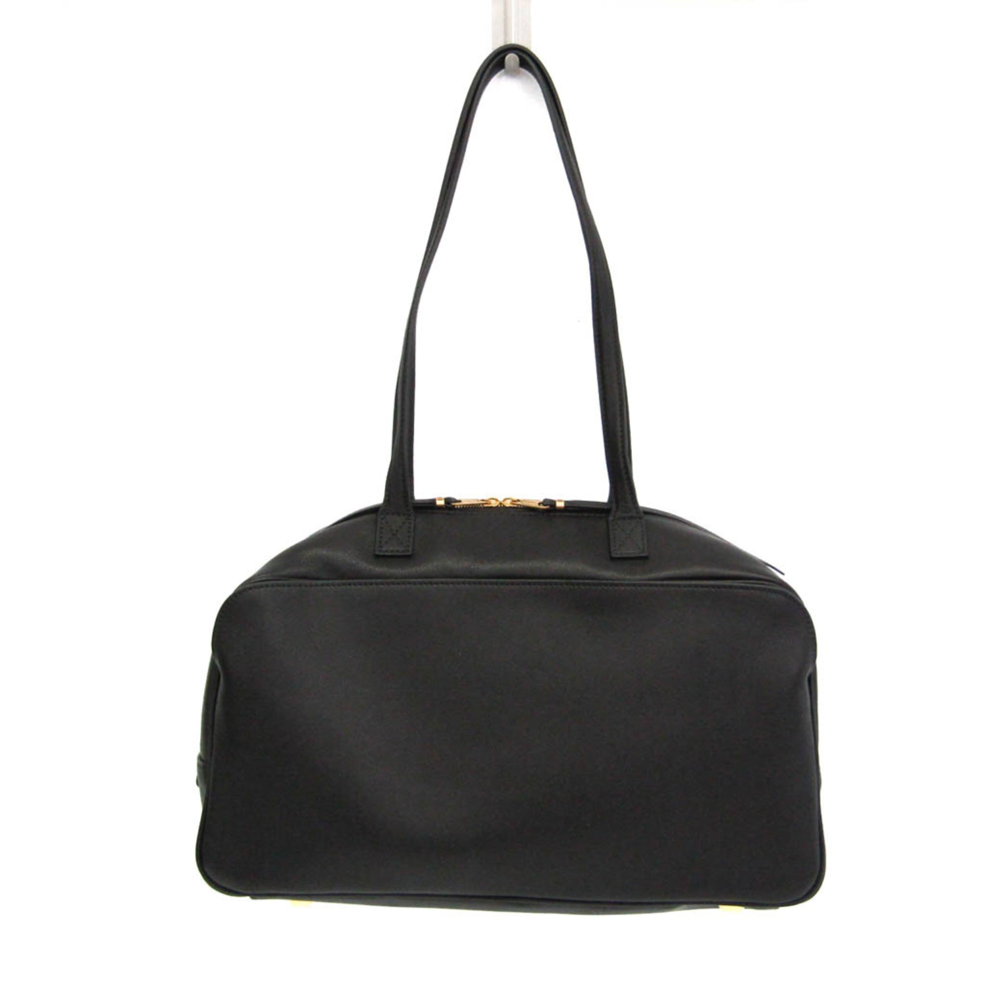 バレンシアガ(Balenciaga) キャリー ボーリングバッグ 826425 レディース レザー ハンドバッグ,ショルダーバッグ ブラック【中古】