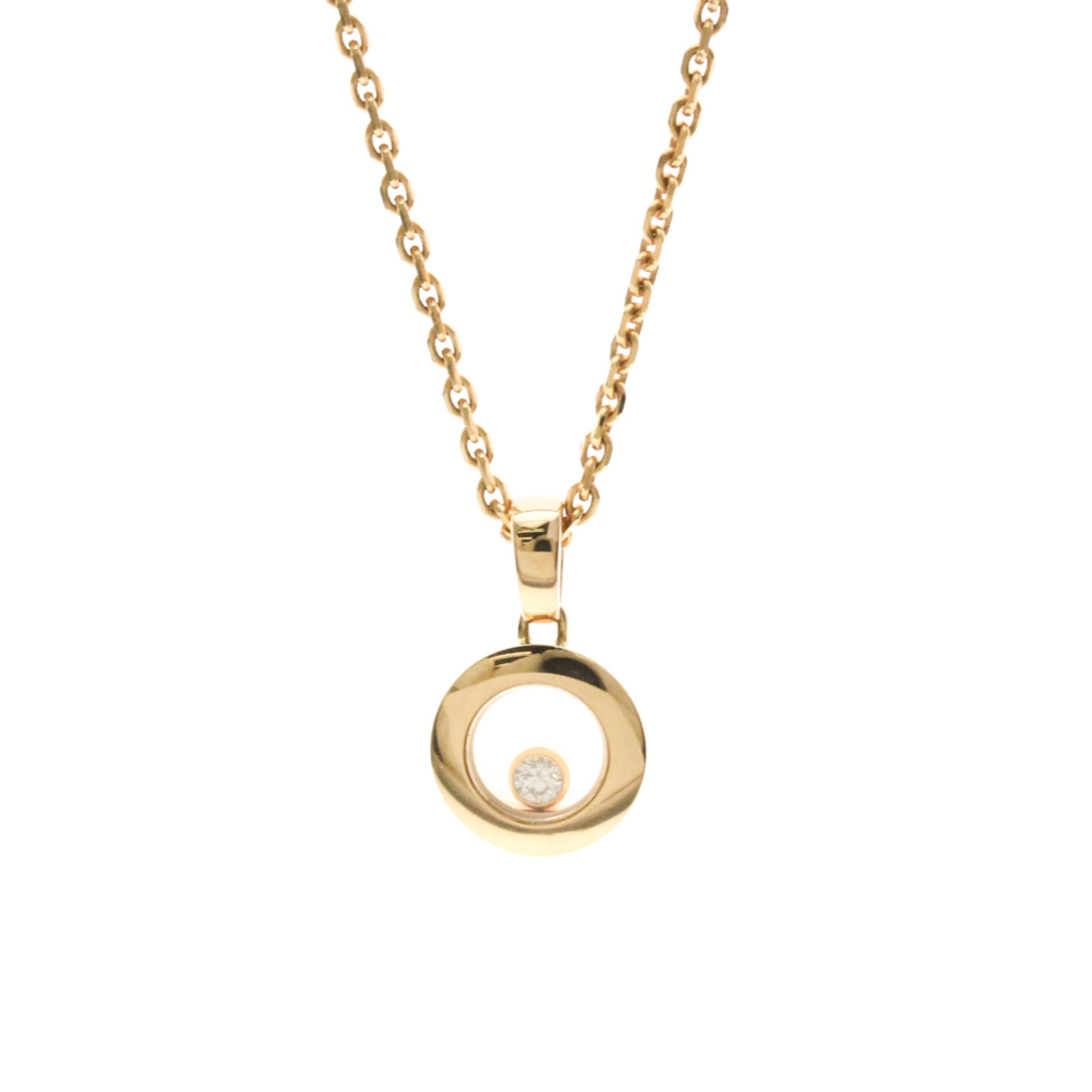 ショパール(Chopard) K18ピンクゴールド(K18PG) ダイヤモンド メンズ,レディース ファッション ペンダントネックレス (ピンクゴールド(PG)) ハッピーダイヤモンド ネックレス 79A017【中古】