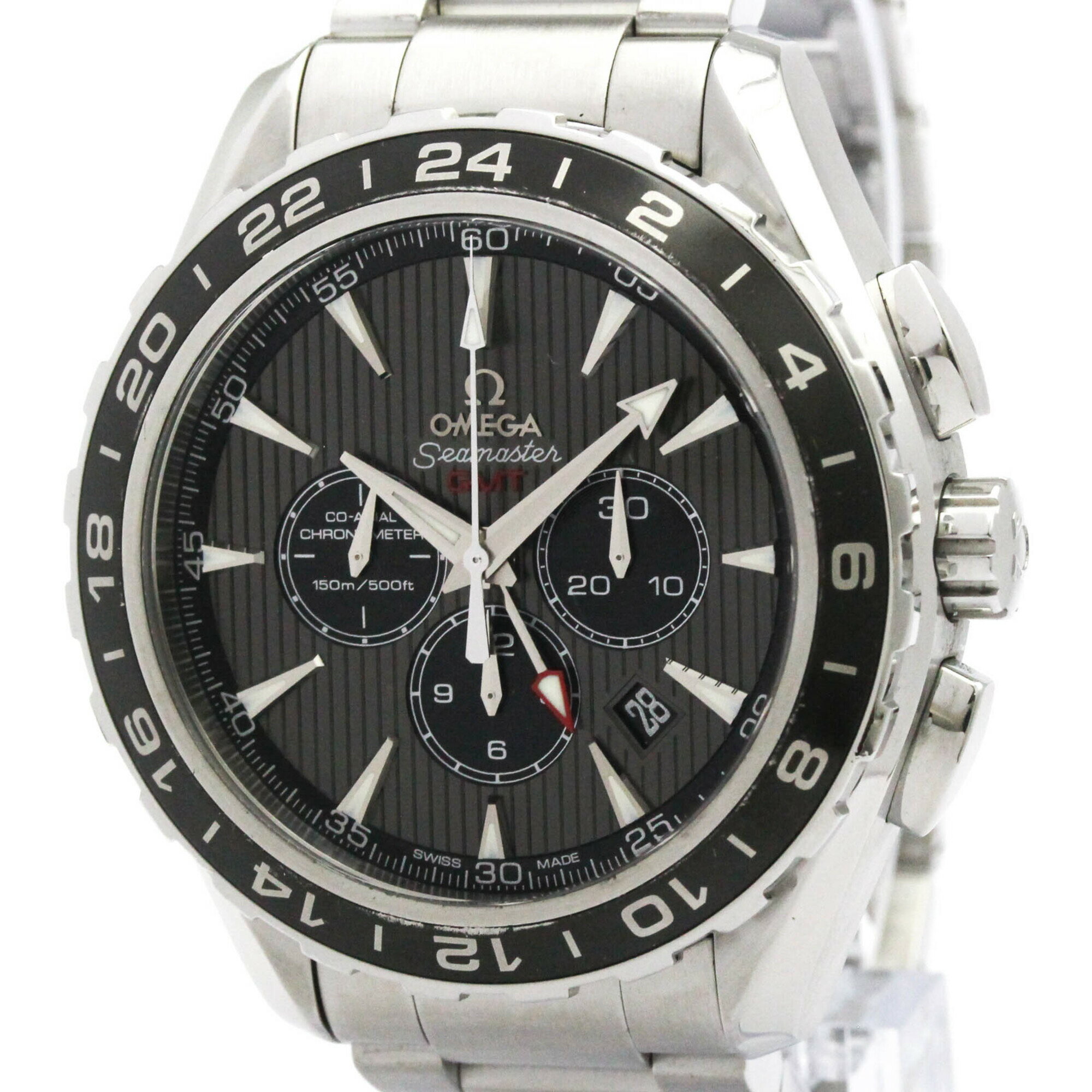 OMEGA - オメガ (OMEGA) シーマスター アクアテラ GMT クロノグラフ ステンレススチール 自動巻き メンズ 時計 231.10.44.52.06.001 (外装仕上げ済み)【中古】