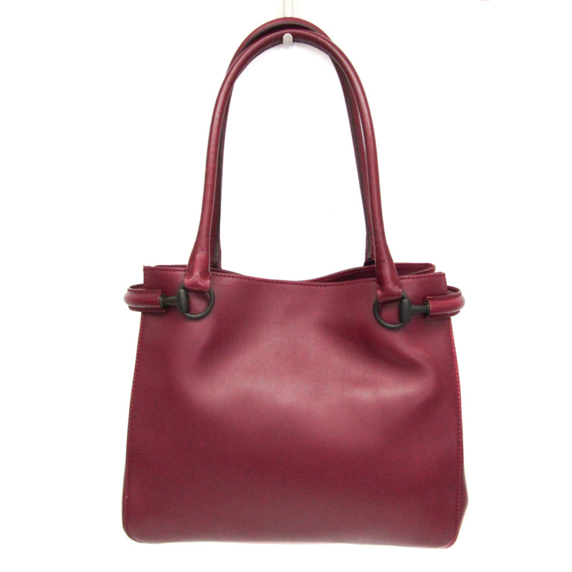 グッチ(Gucci) 101971 レディース レザー ショルダーバッグ,トートバッグ レッド【中古】
