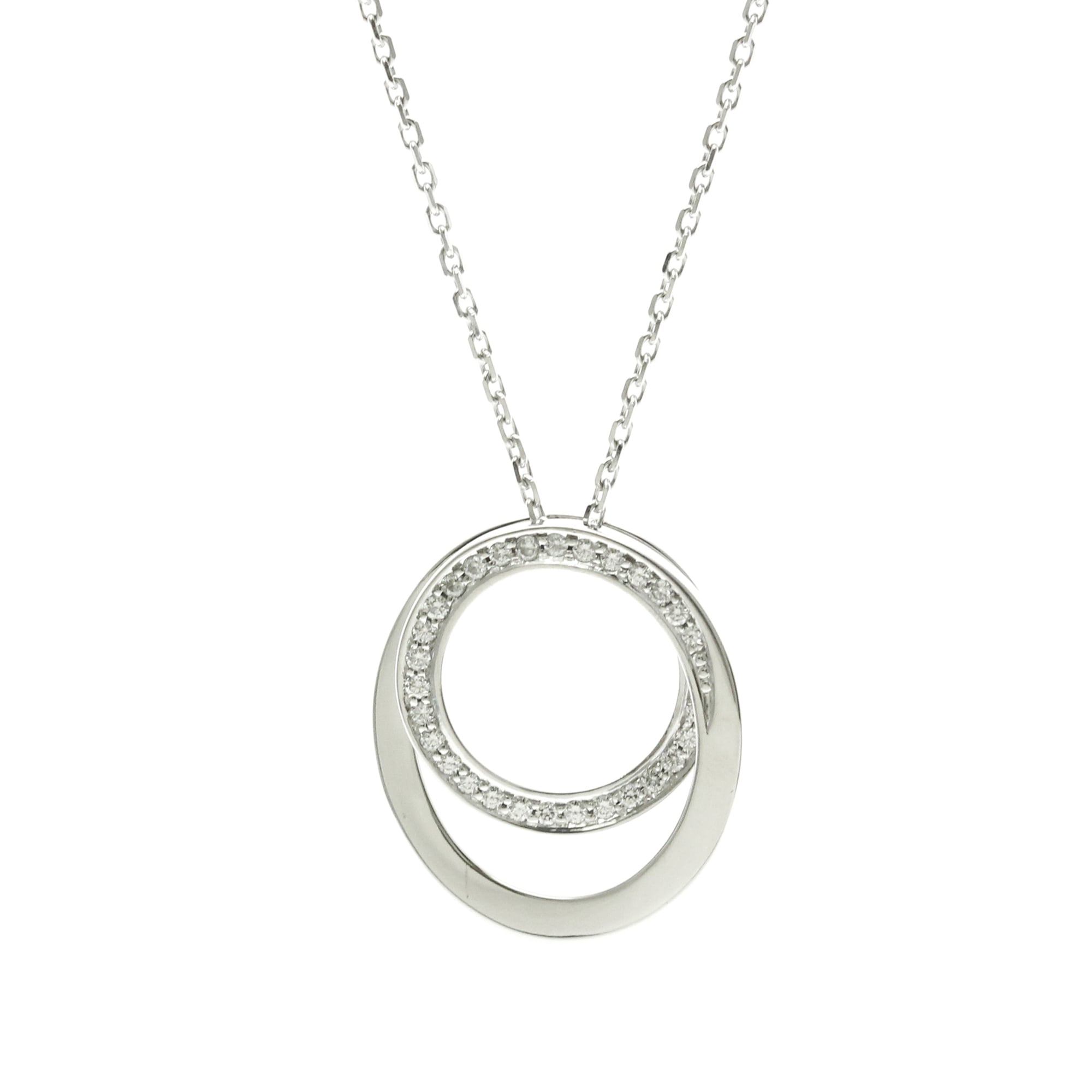 Rakuten - カルティエ(Cartier) K18ホワイトゴールド(K18WG) ダイヤモンド レディース,メンズ ファッション ネックレス (シルバー) エタンセル ダイヤモンド ネックレス【中古】
