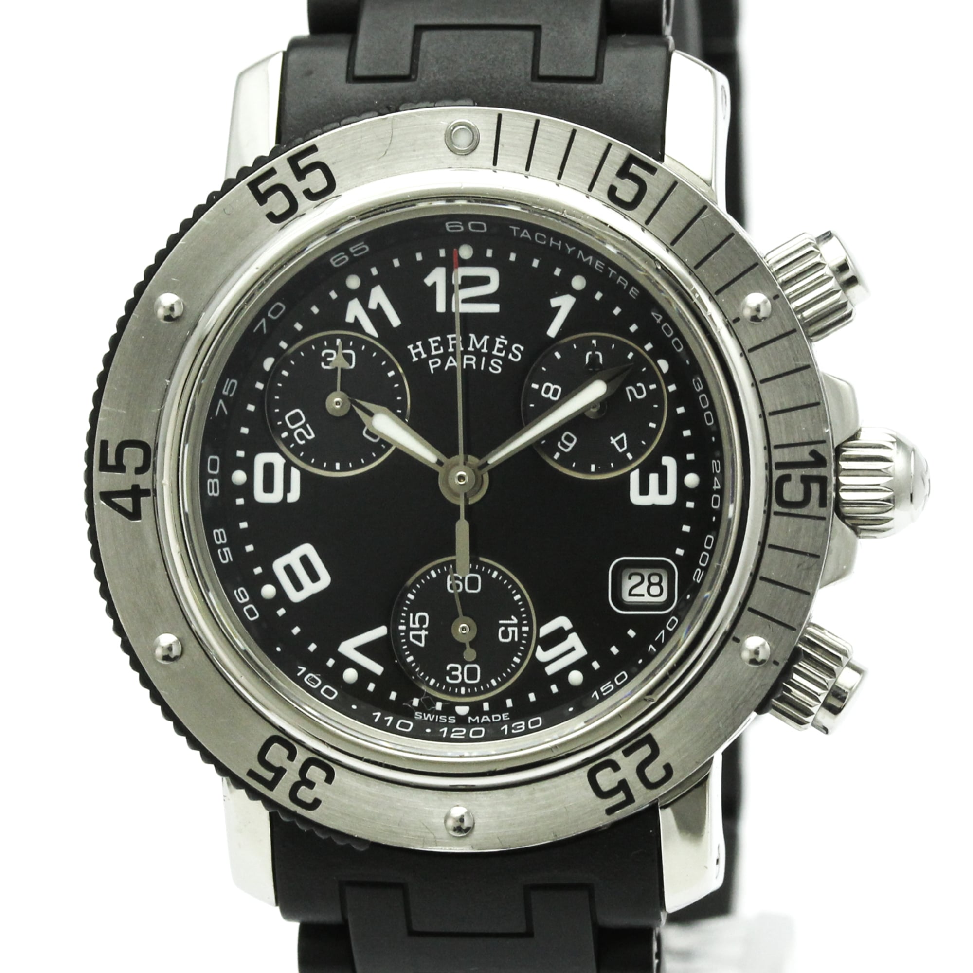 13日までエルメス クリッパー ダイバー 中古【CL2.910】エルメス（HERMES） クリッパー ダイバー クロノグラフ