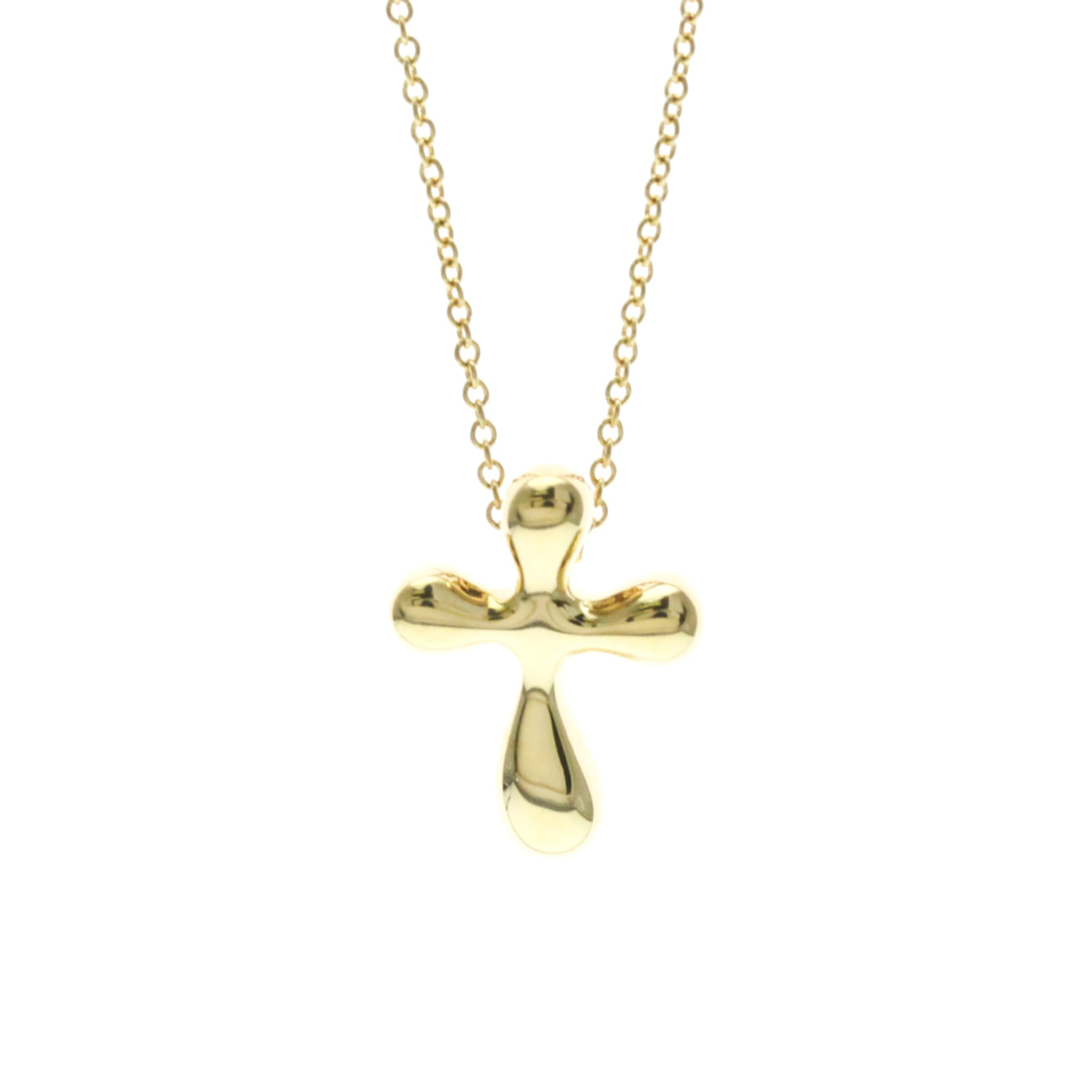 Other - ティファニー(Tiffany) K18イエローゴールド(K18YG) 無し メンズ,レディース ファッション ネックレス (ゴールド) クロス ネックレス【中古】