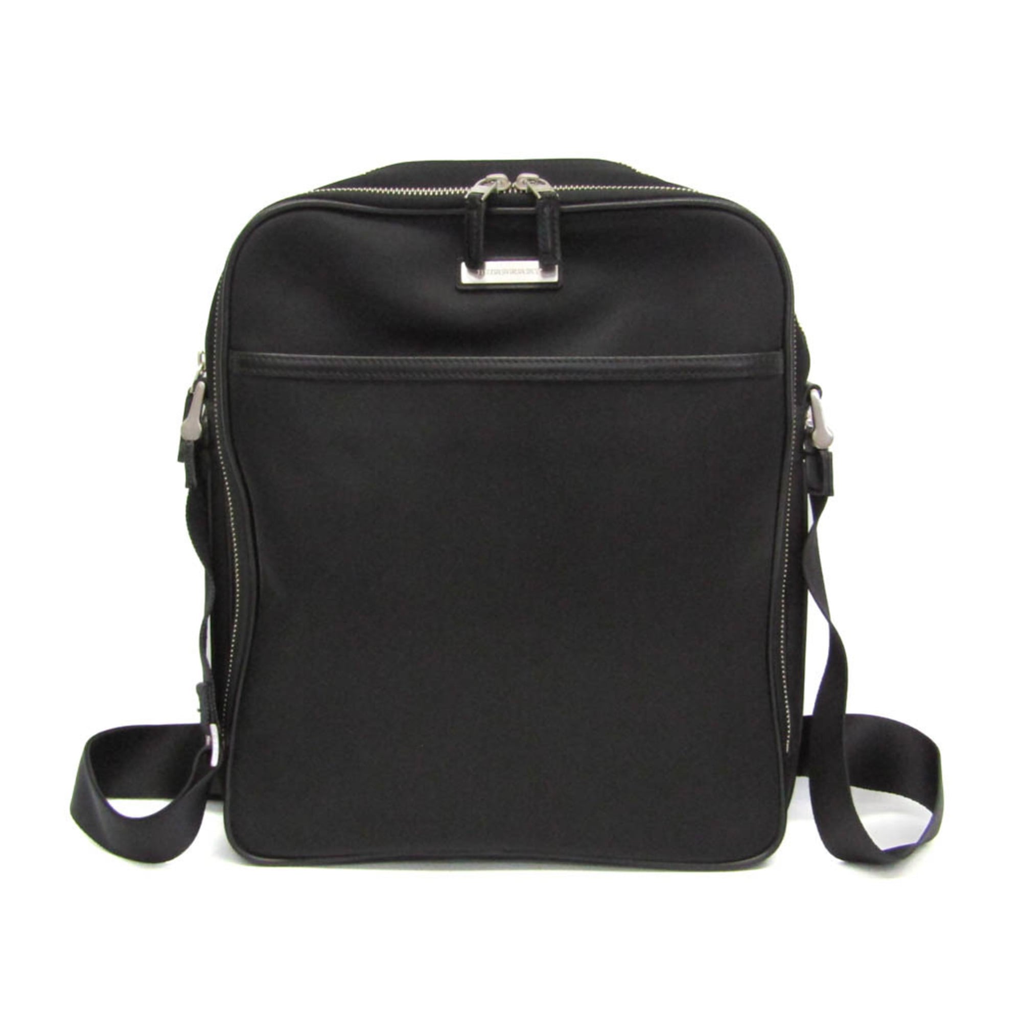 バーバリー(Burberry) メンズ,レディース ナイロン,レザー ショルダーバッグ ブラック【中古】
