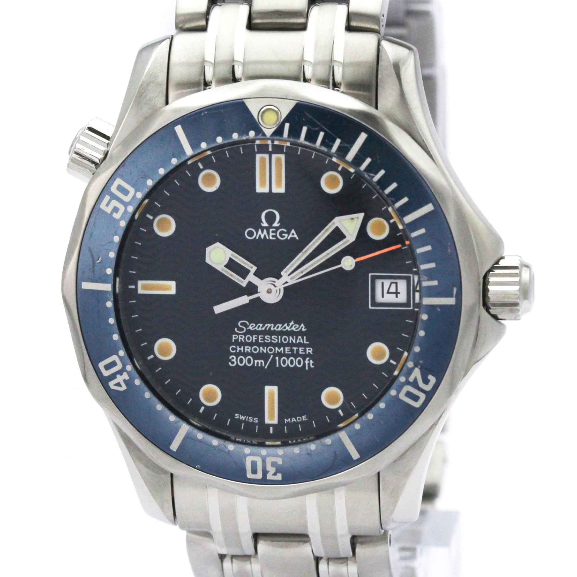 オメガ OMEGA シーマスター 300 プロフェッショナル 2285 80 レディース 腕時計 デイト ネイビー クォーツ ウォッチ Seamaster 90314955 OMEGA シーマスター 300 プロフェッショナル 2285 80 レディース