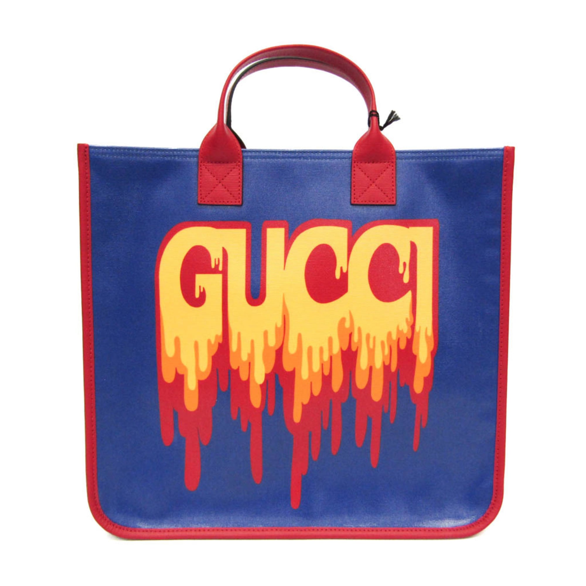 グッチ(Gucci) チルドレンズ 550763 ガールズ,ボーイズ PVC,レザー ハンドバッグ,トートバッグ ブルー,レッド,イエロー【中古】