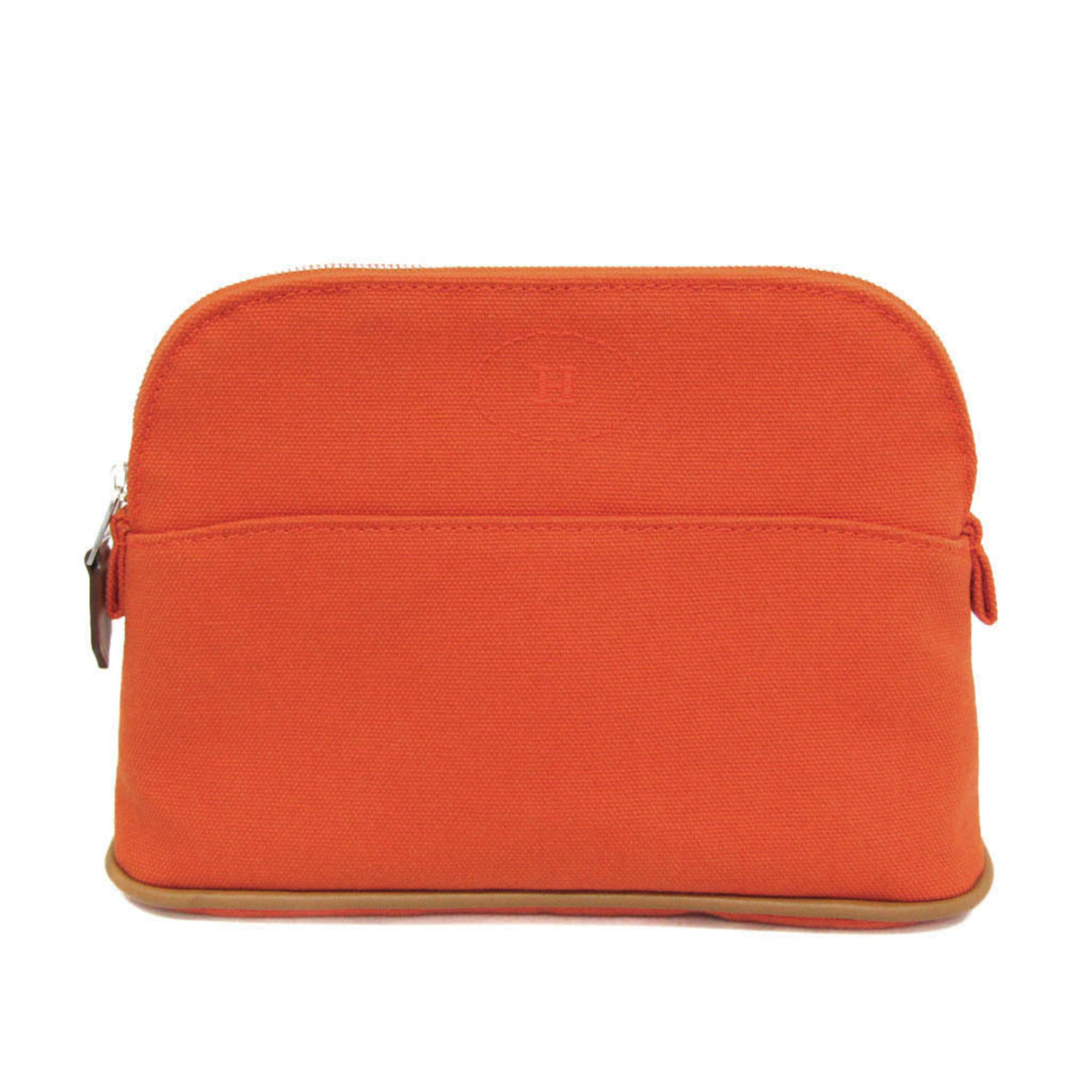 Rakuten - エルメス(Hermes) ボリード ミニ 20 メンズ,レディース コットン ポーチ オレンジ【中古】