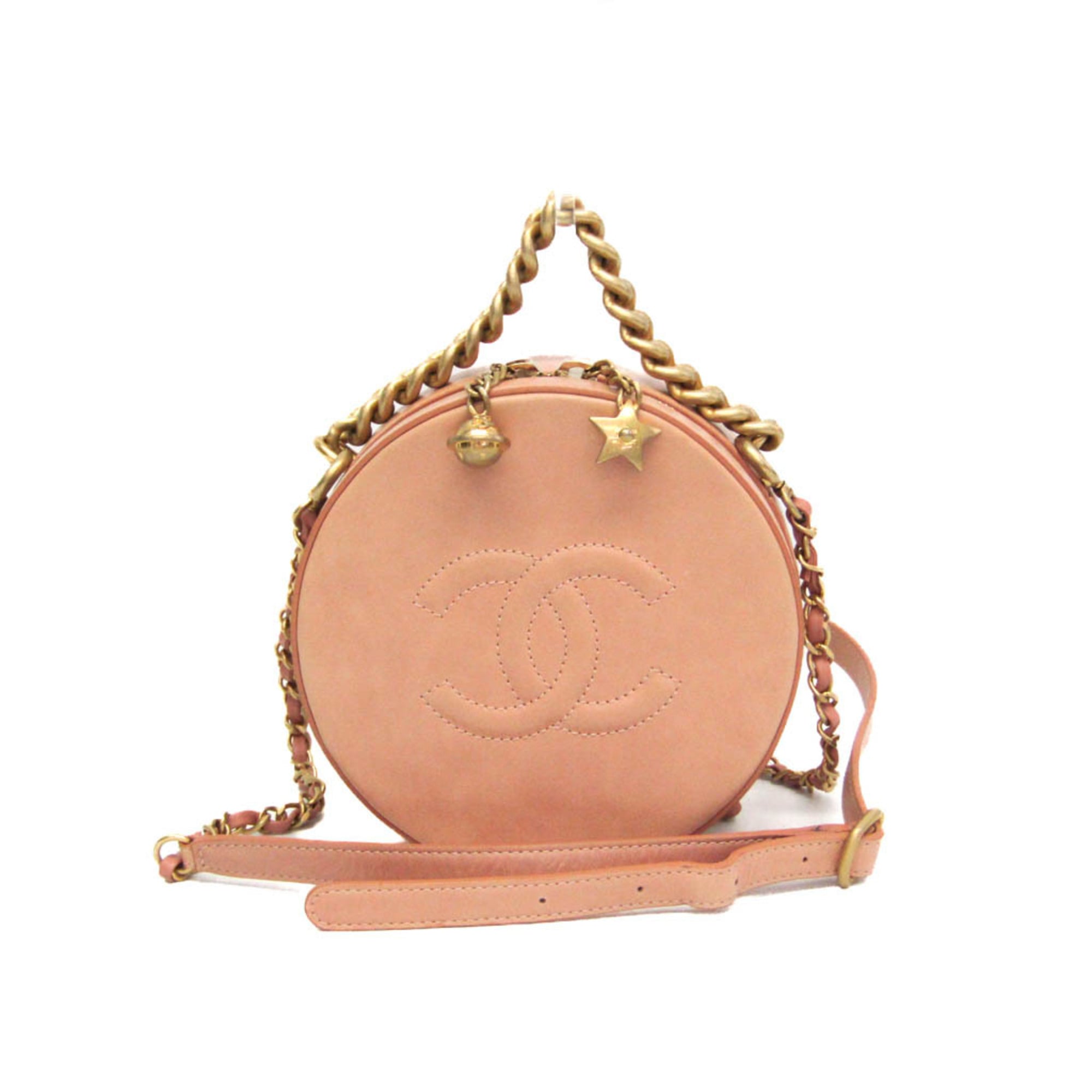 Rakuten - シャネル(Chanel) マトラッセ ラウンド アズ アース レディース レザー ハンドバッグ,ショルダーバッグ ライトピンク【中古】