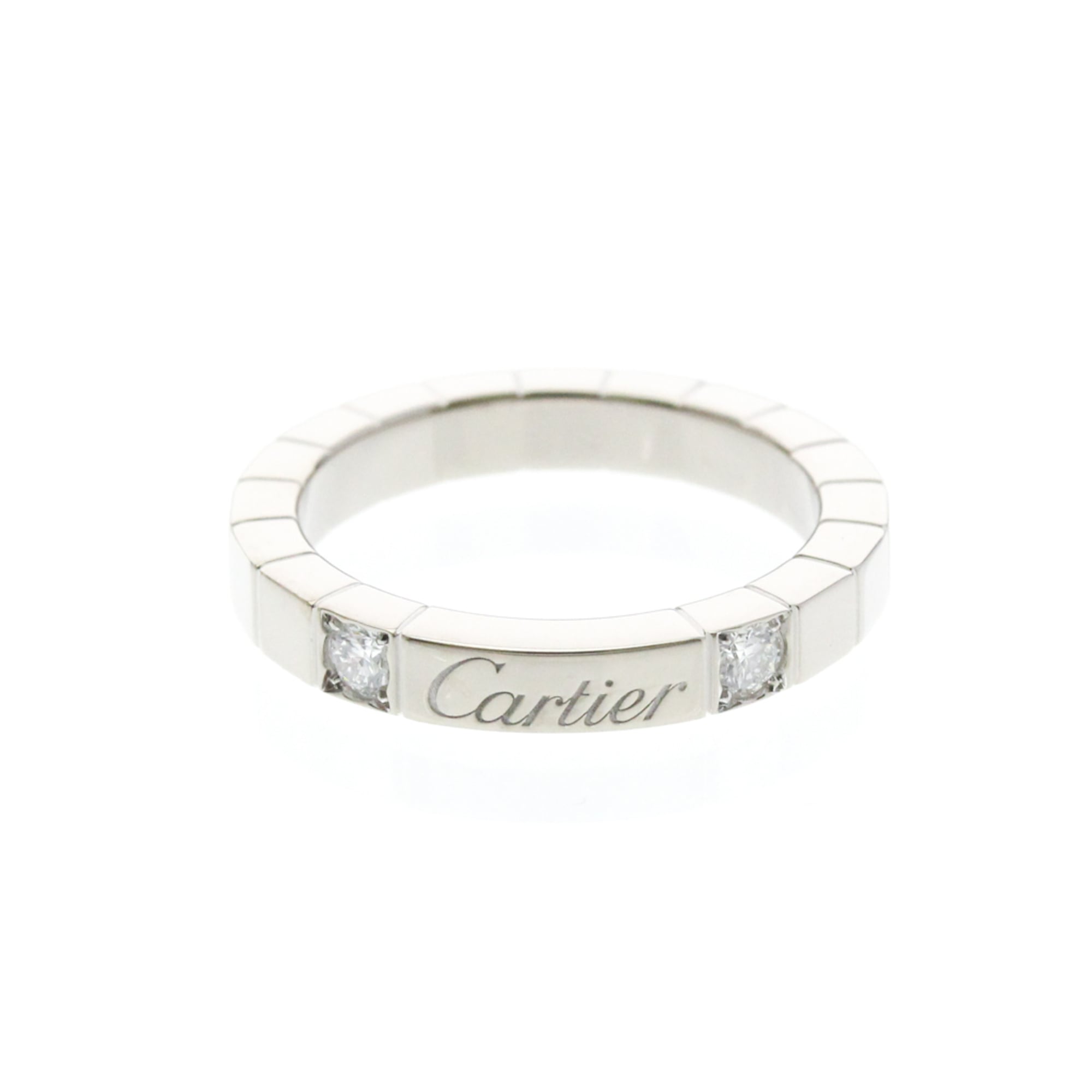 カルティエ(Cartier) ラニエールリング 2P ダイヤモンド K18ホワイトゴールド(K18WG) ファッション ダイヤモンド リング シルバー【中古】