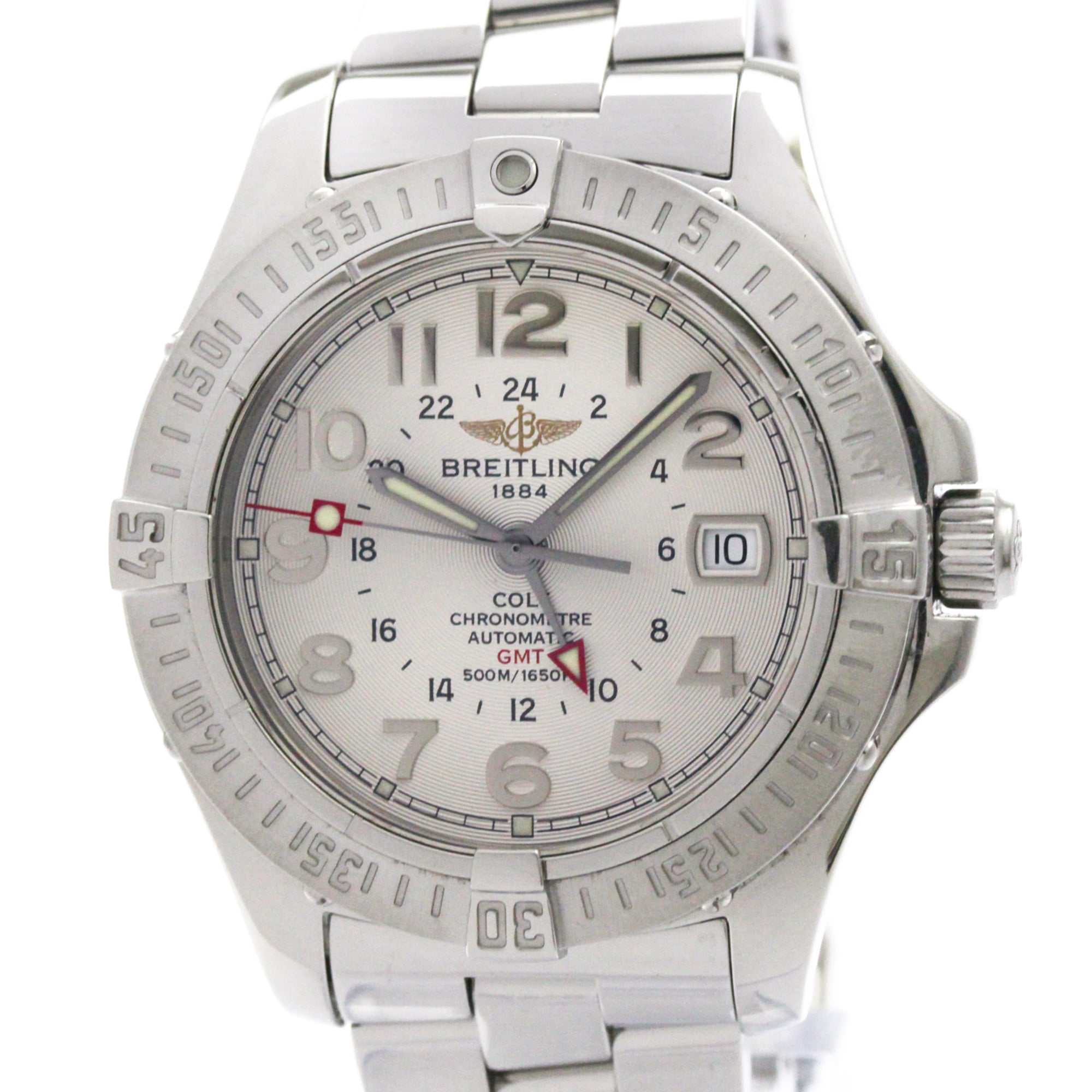 BVLGARI - ブライトリング (BREITLING) コルト GMT ステンレススチール 自動巻き メンズ 時計 A32350 (外装仕上げ済み)【中古】