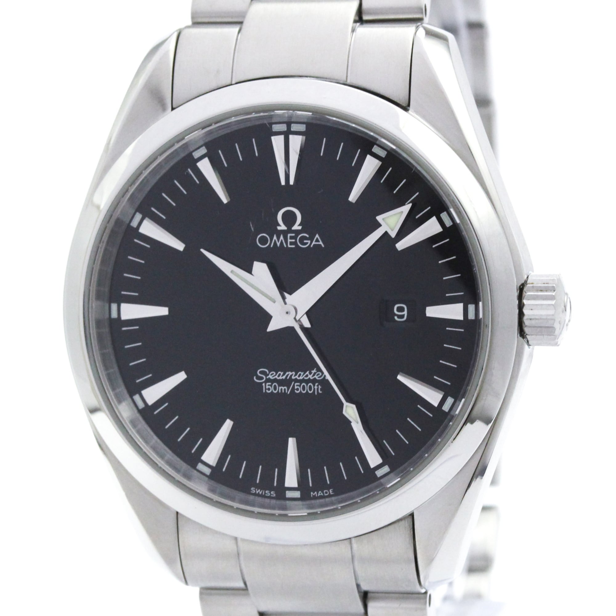 オメガ (OMEGA) シーマスター アクアテラ ステンレススチール レザー クォーツ メンズ 時計 2517.50 (外装仕上げ済み)【中古】