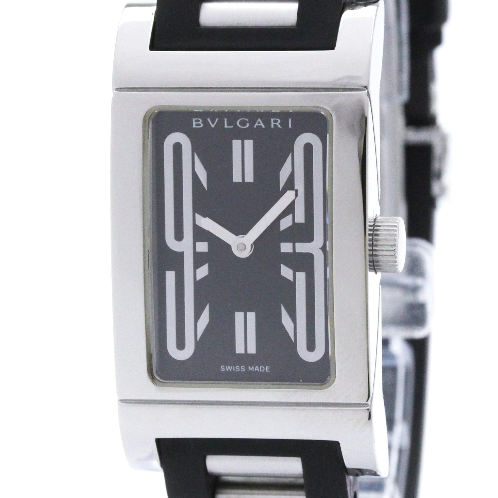 Rakuten - ブルガリ (BVLGARI) レッタンゴロ ステンレススチール クォーツ レディース 時計 RT39S (外装仕上げ済み)【中古】