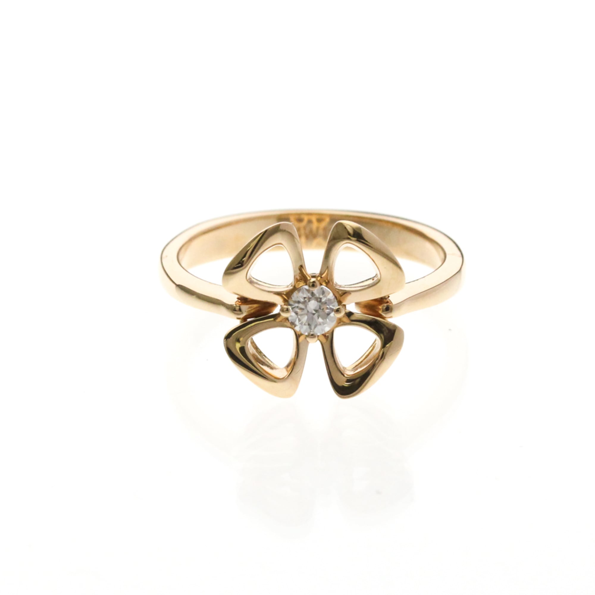 Rakuten - ブルガリ(Bvlgari) フィオレバーリング 1P ダイヤモンド K18ピンクゴールド(K18PG) ファッション ダイヤモンド リング ピンクゴールド(PG)【中古】