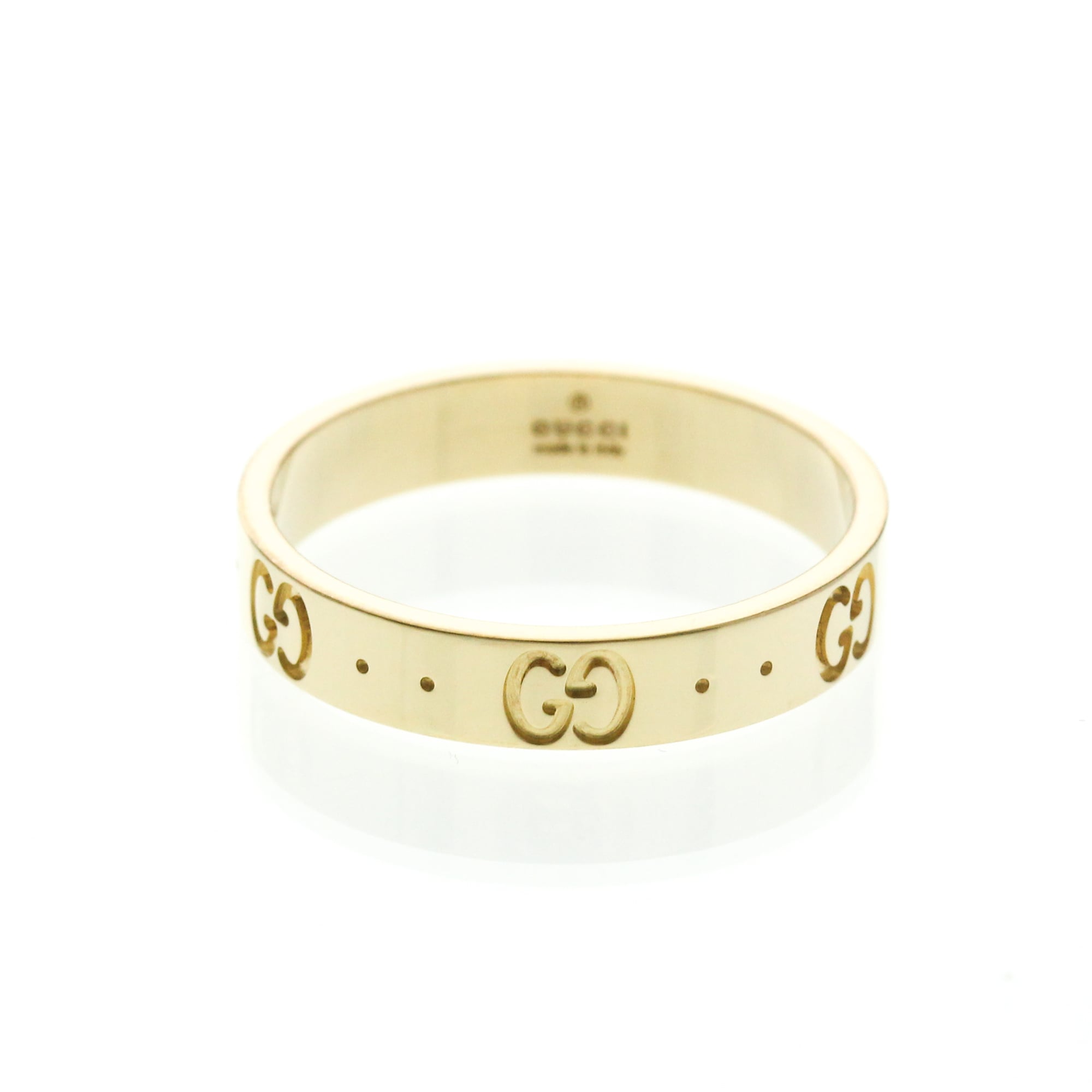 グッチ(Gucci) アイコン K18イエローゴールド(K18YG) ファッション 無し リング ゴールド【中古】