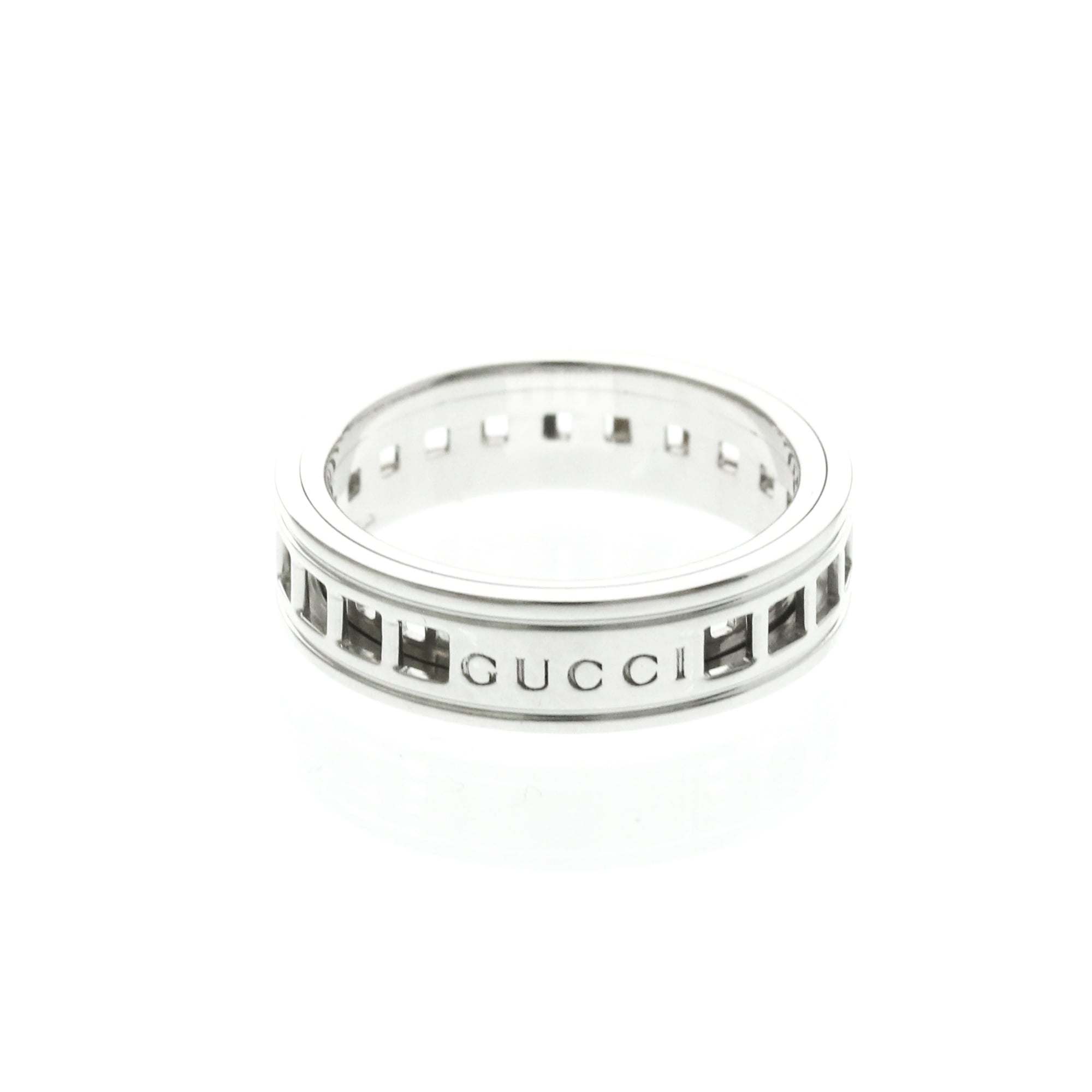 グッチ(Gucci) スクロールリング K18ホワイトゴールド(K18WG) ファッション 無し ...