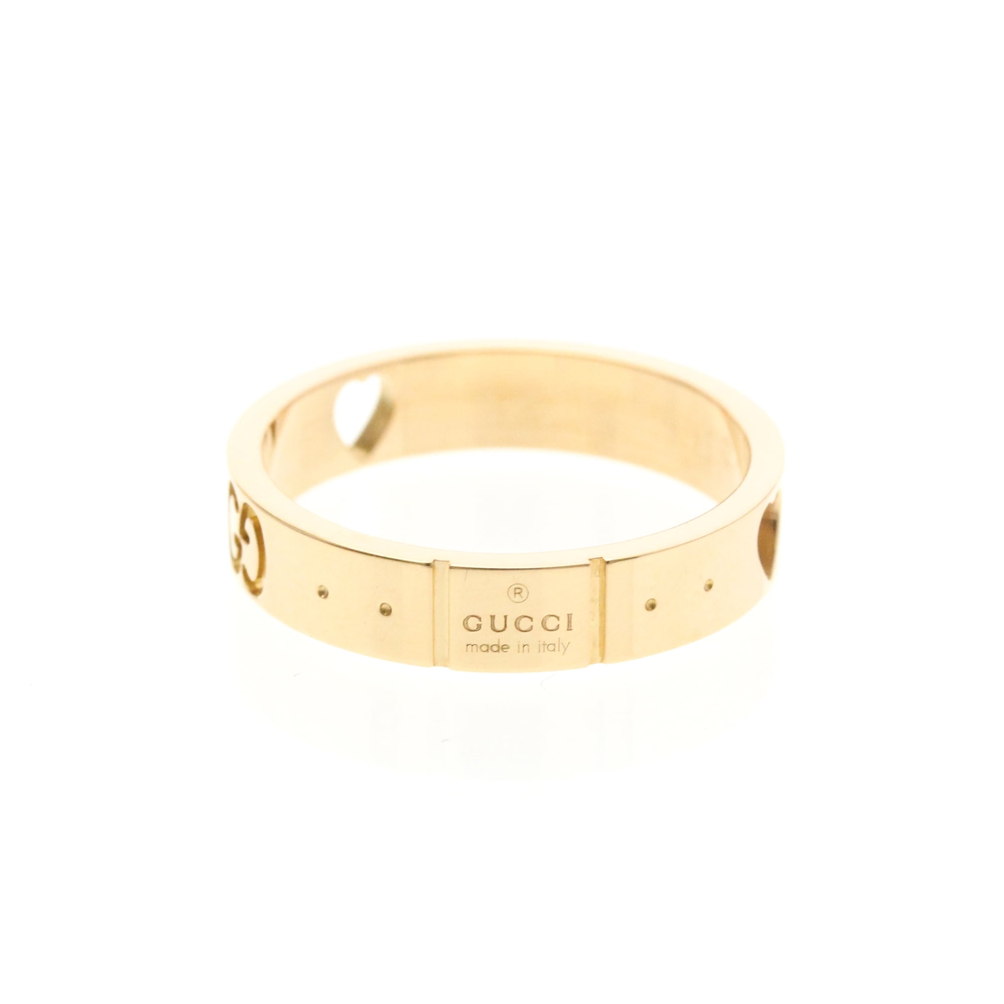 Other - グッチ(Gucci) アイコン アモール リング K18ピンクゴールド(K18PG) ファッション 無し バンドリング ピンクゴールド(PG)【中古】