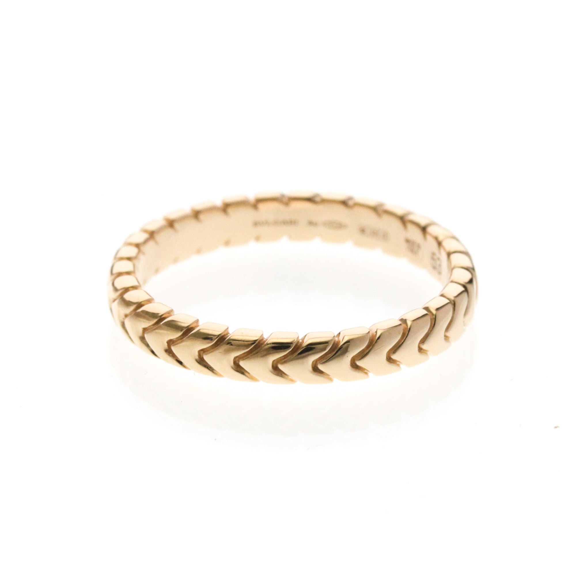ブルガリ(Bvlgari) スピガ リング K18ピンクゴールド(K18PG) ファッション 無し リング ピンクゴールド(PG)【中古】