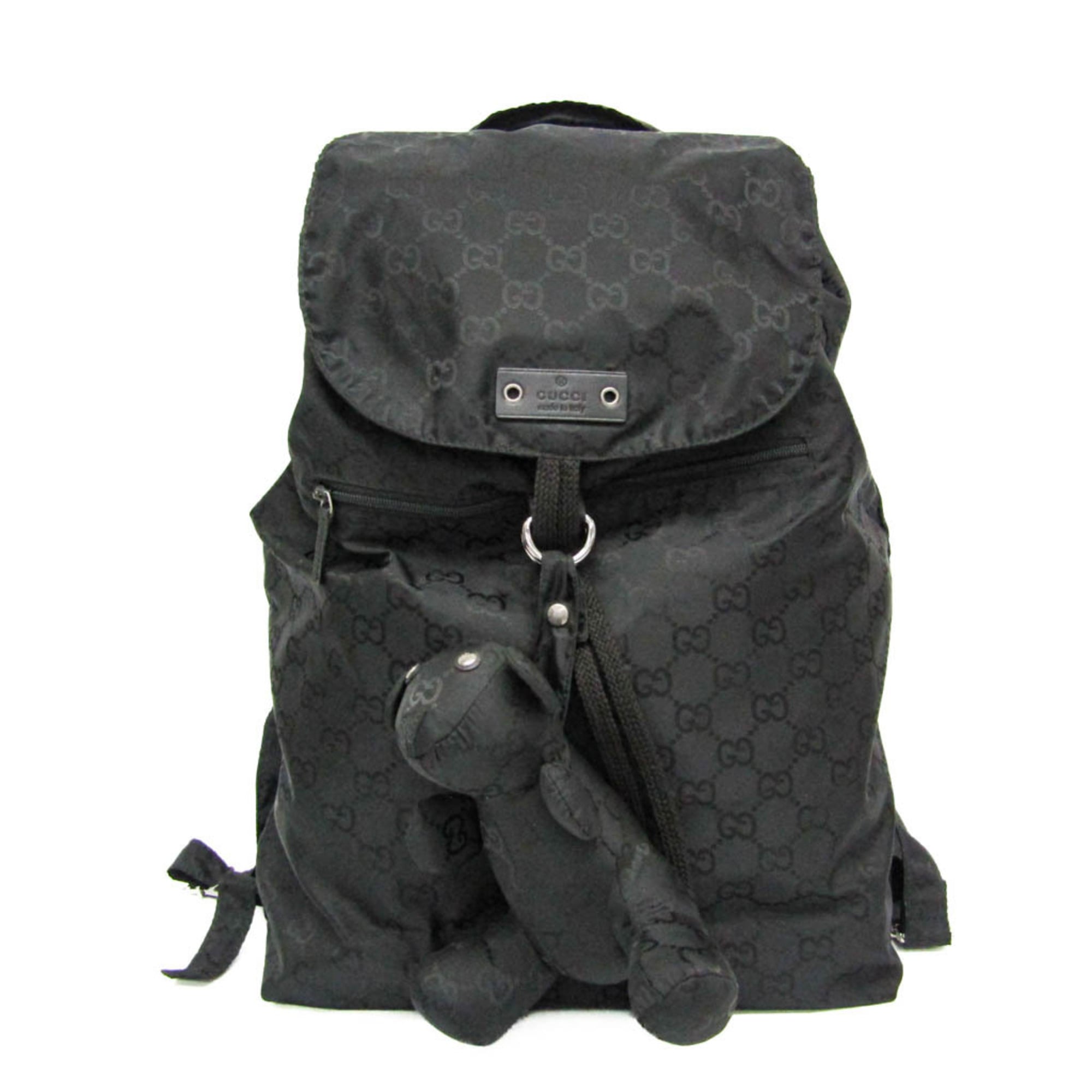 グッチ(Gucci) GGナイロン 223670 レディース ナイロン リュックサック ブラック【中古】