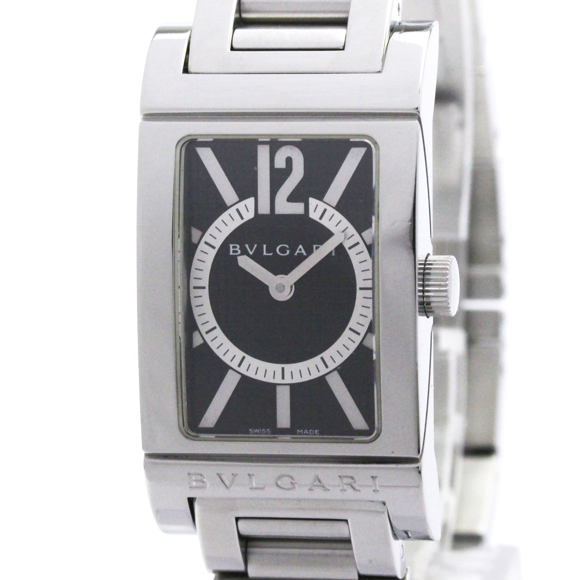 ブルガリ (BVLGARI) レッタンゴロ ステンレススチール クォーツ レディース 時計 RT39S (外装仕上げ済み)【中古】