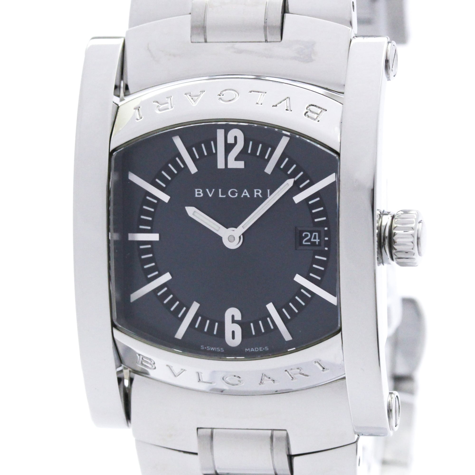 ブルガリ (BVLGARI) アショーマ ステンレススチール クォーツ ユニセックス 時計 AA39S (外装仕上げ済み)【中古】