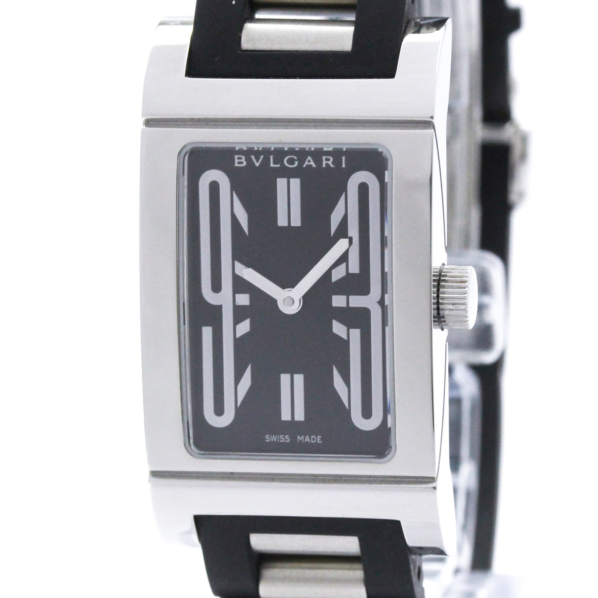 ブルガリ (BVLGARI) レッタンゴロ ステンレススチール クォーツ レディース 時計 RT39S (外装仕上げ済み)【中古】