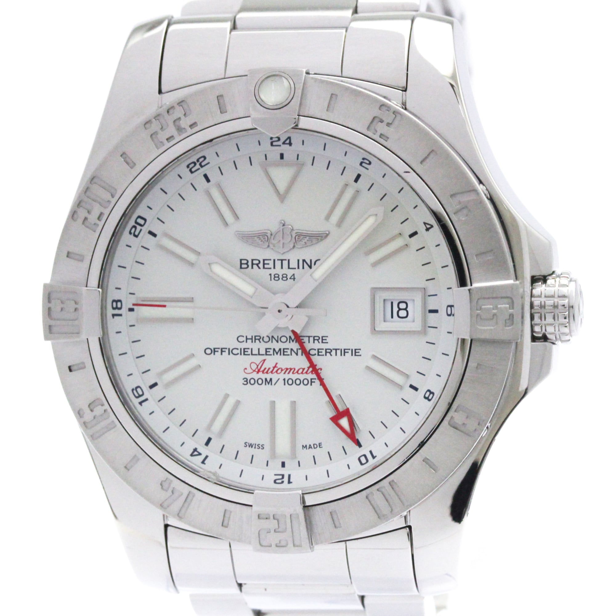 ブライトリング (BREITLING) アベンジャー ll GMT ステンレススチール 自動巻き メンズ 時計 A32390 (外装仕上げ済み)【中古】