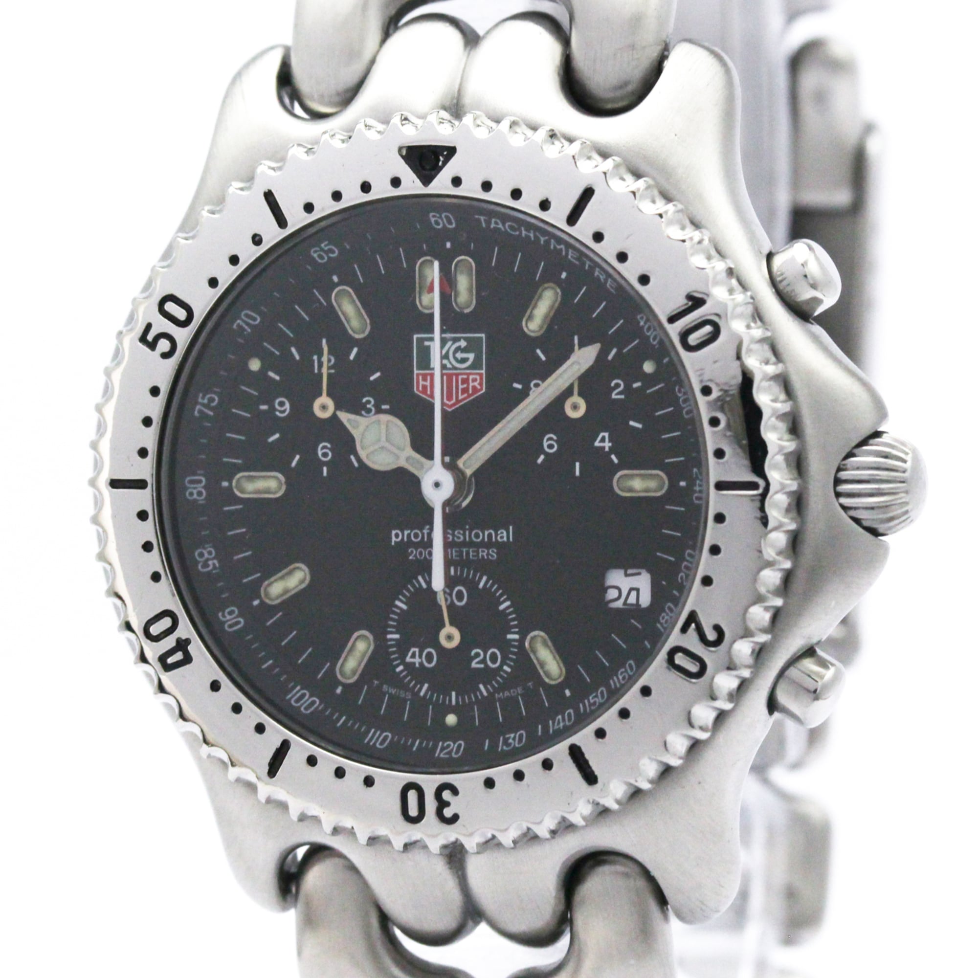 タグホイヤー (TAG HEUER) セル クロノグラフ 200M ステンレススチール クォーツ メンズ 時計 CG1110 (外装仕上げ済み)【中古】