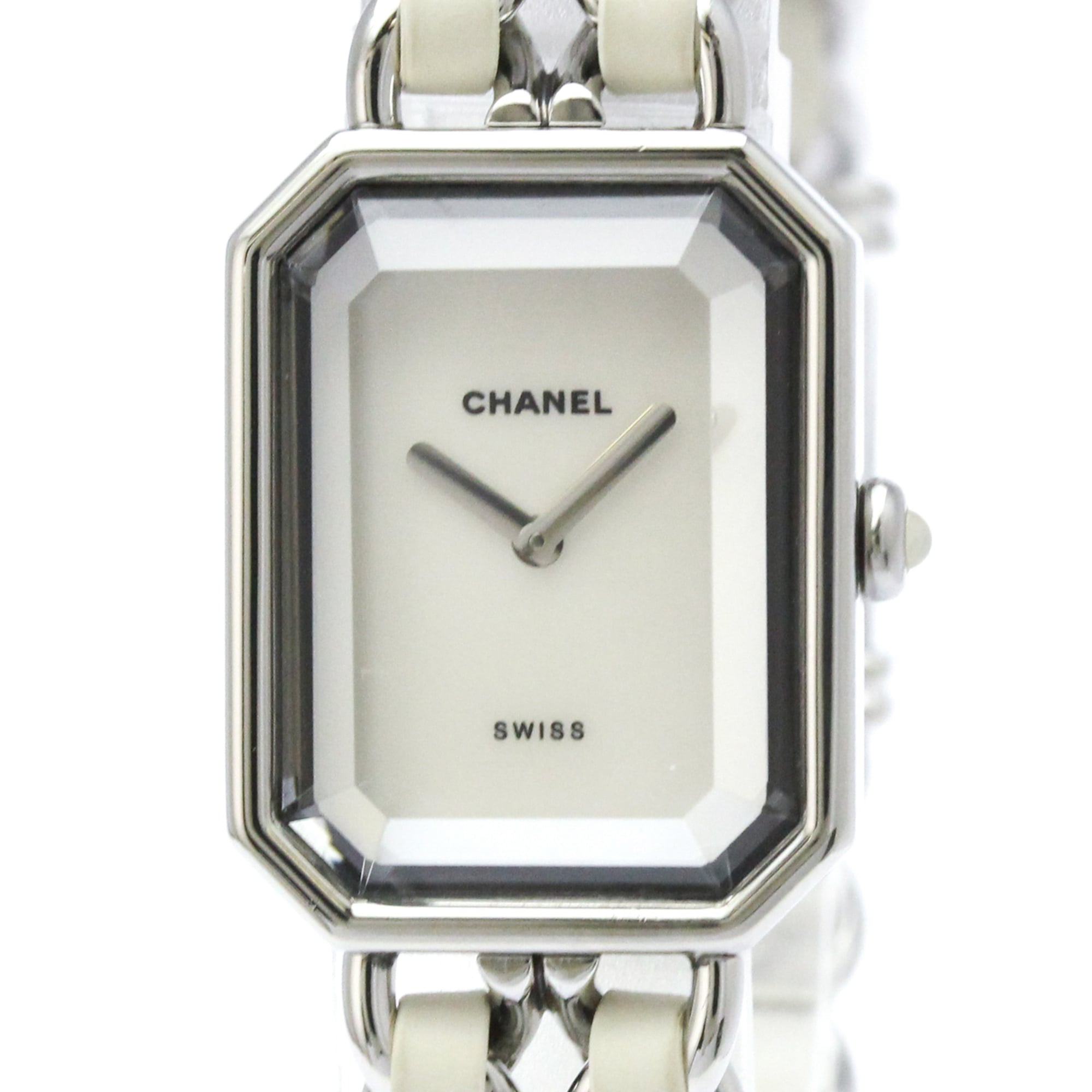 シャネル (CHANEL) プルミエール Mサイズ シェル文字盤 ステンレススチール レザー クォー ...